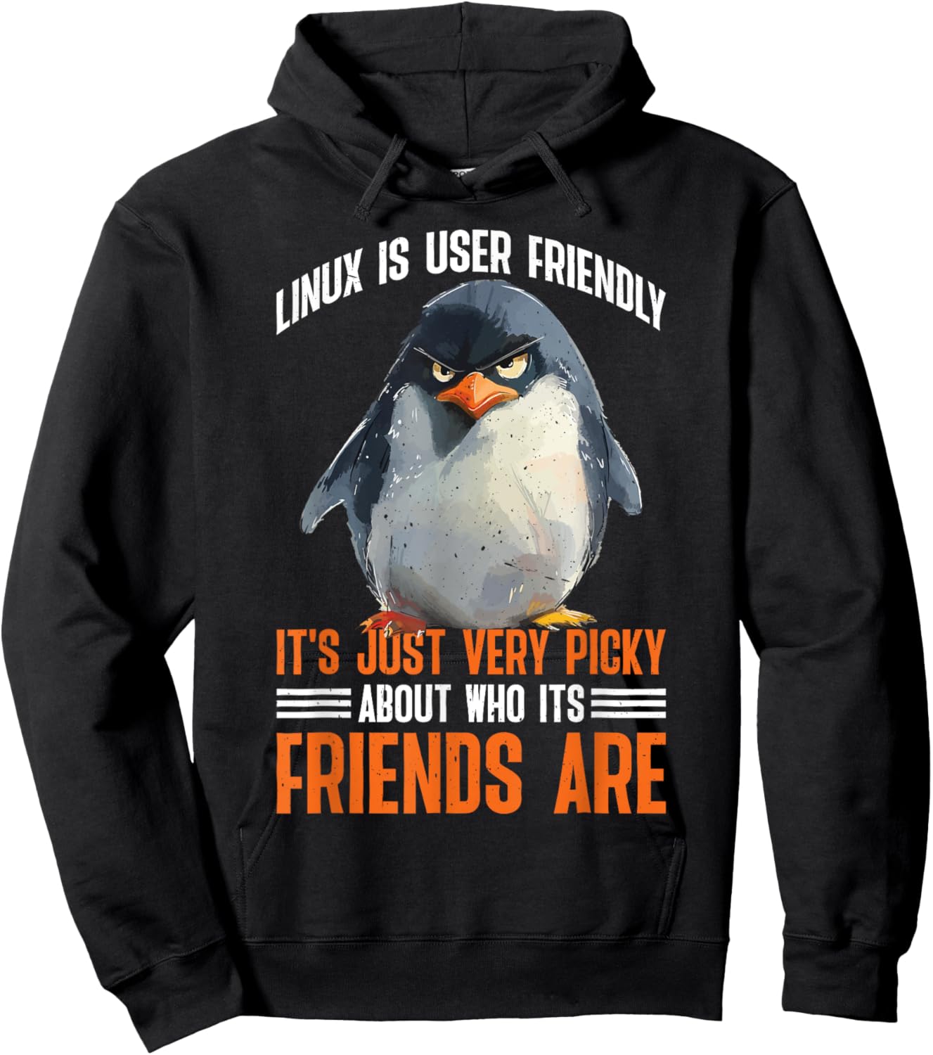 Linux Is User-Friendly Just Picky About Friends Hoodie - Hoodie | Black