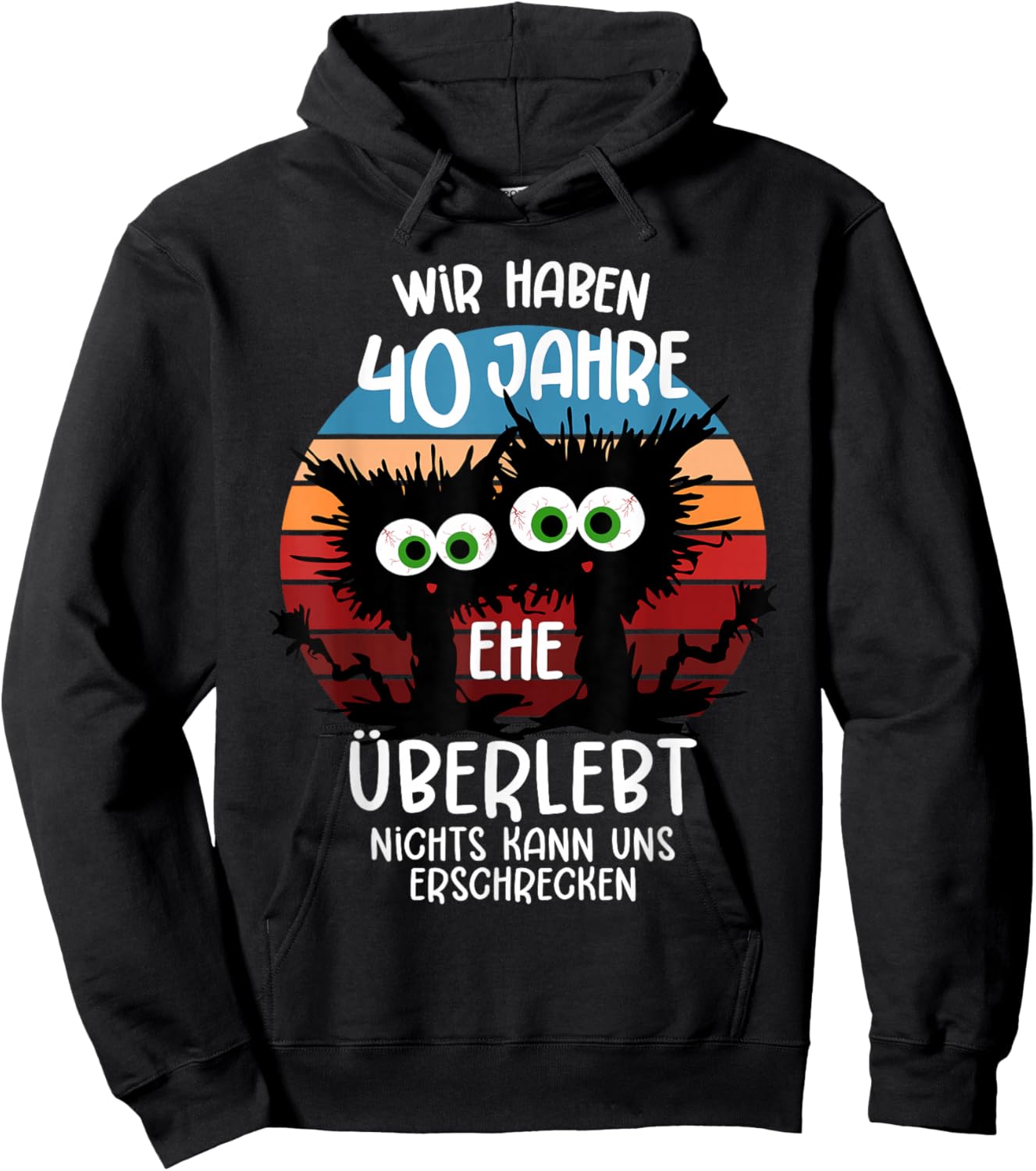 40 Years Married Ruby Wedding Anniversary 40th Anniversary Hoodie - Hoodie | Black