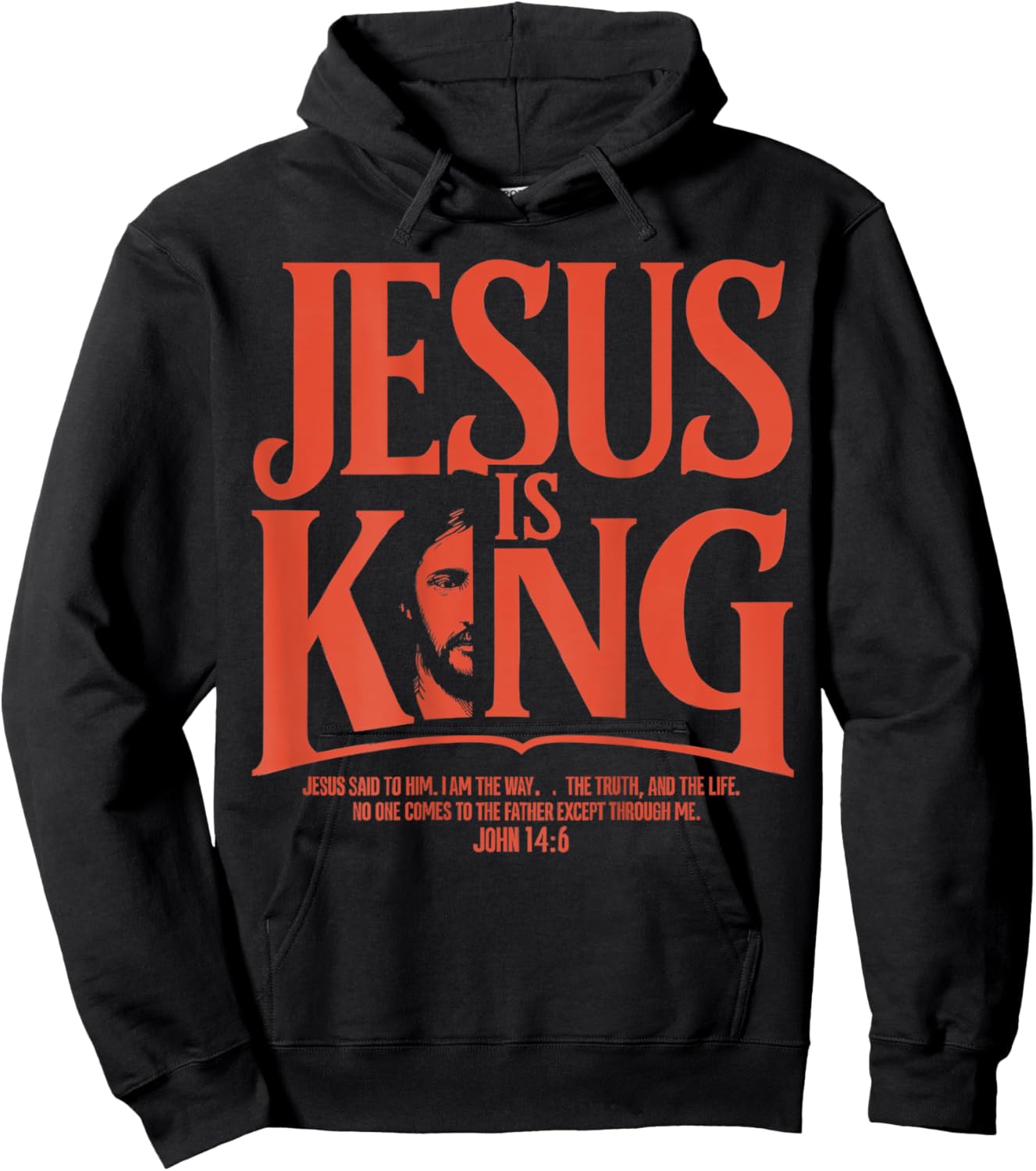 Jesus Is King - John 14:6 Christian Costume (Back Print) Hoodie - Hoodie | Black