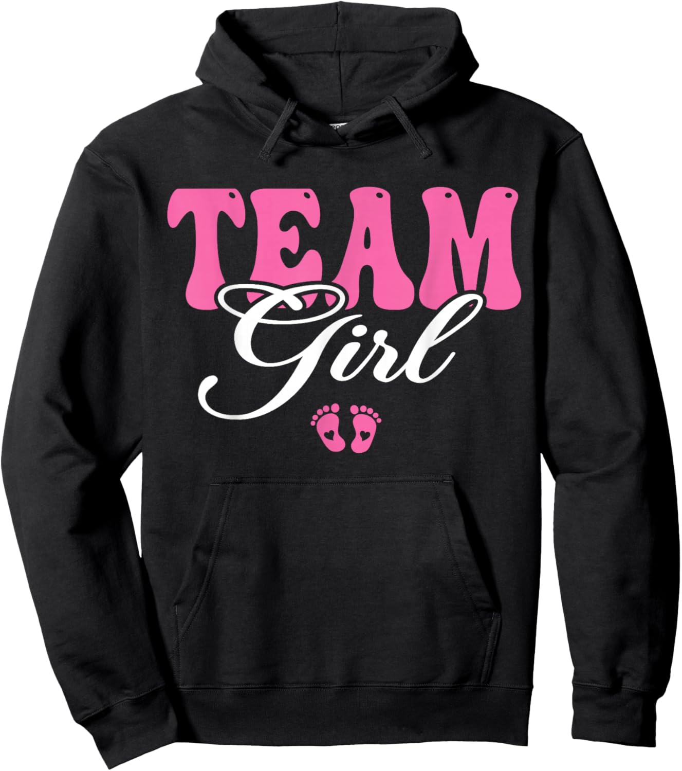 Team Girl Gender Reveal Party Baby Announcement Family Hoodie - Hoodie | Black