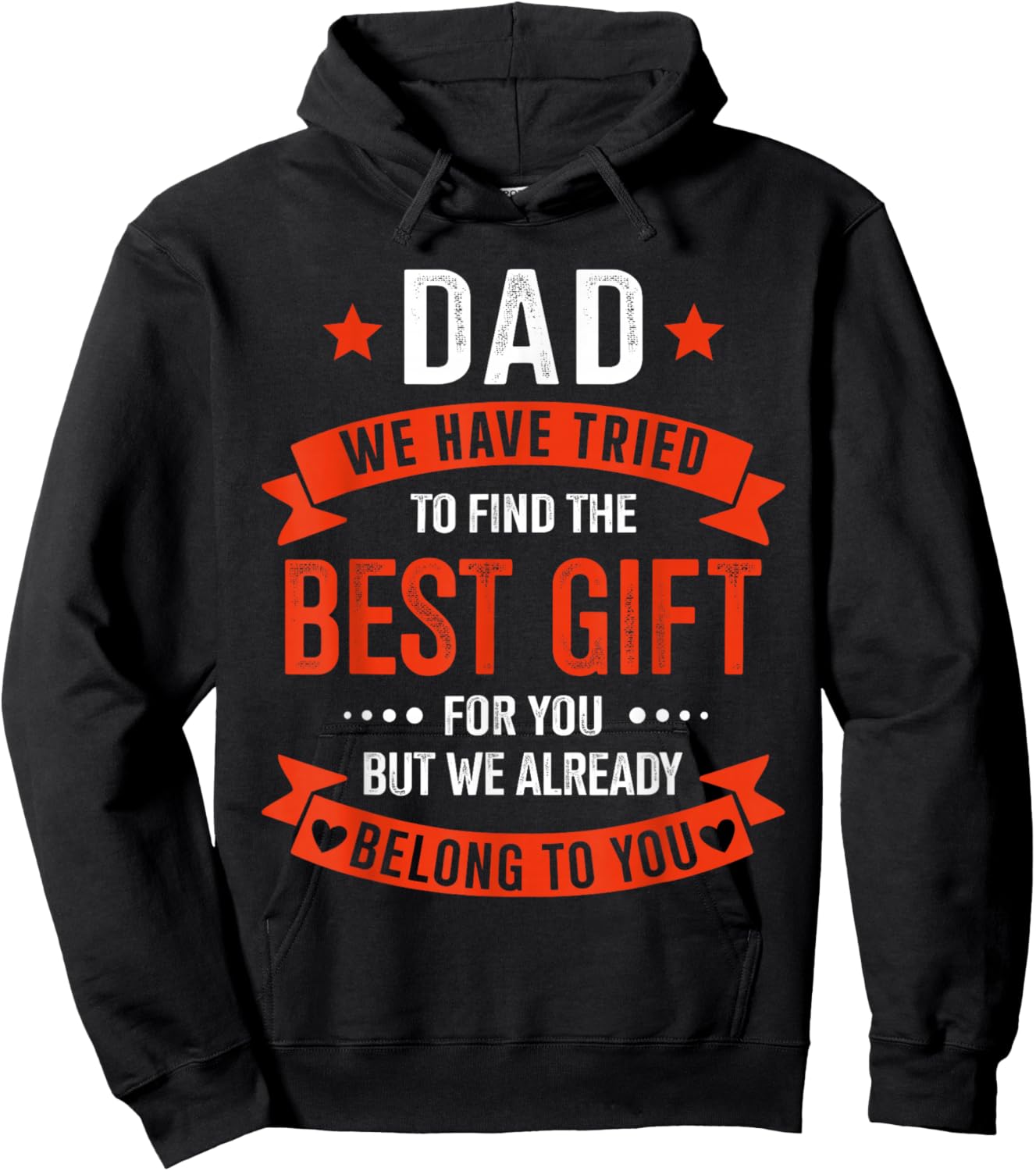 Dad Best Gift from Kids for Fathers Day Christmas Birthday Hoodie - Hoodie | Black