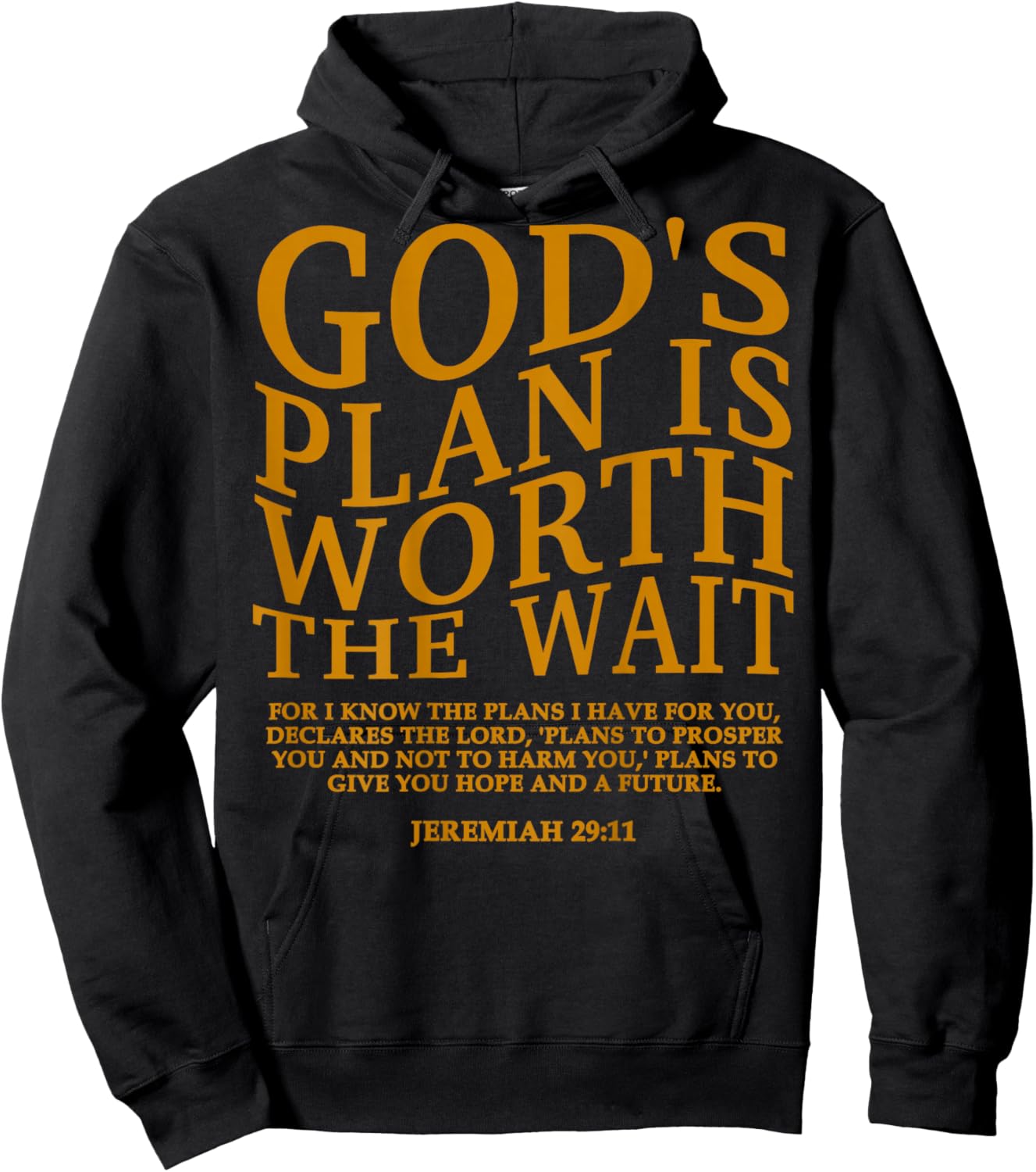 God's Plan is Worth The Wait Christian Jesus God Sister Mom Hoodie - Hoodie | Black