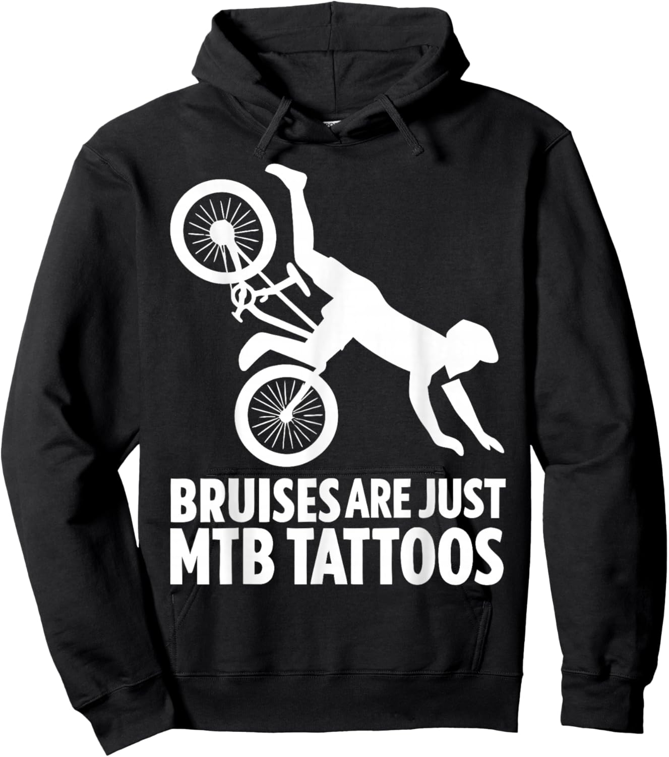 MTB Tattoos – Crash Humor Badge Hoodie - Hoodie | Black