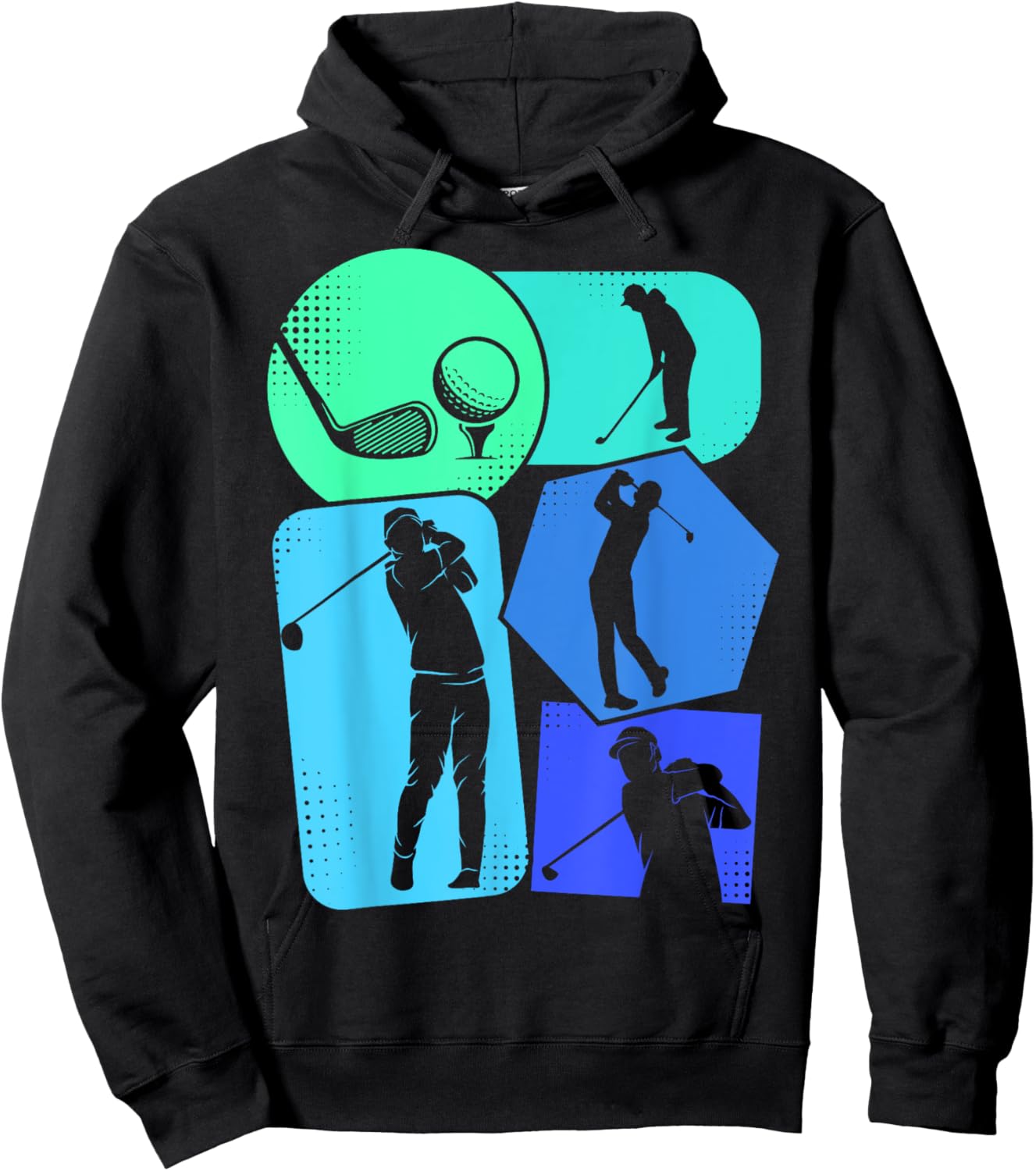 Golf Golfer Kids Boys Men Golfing Hoodie - Hoodie | Black