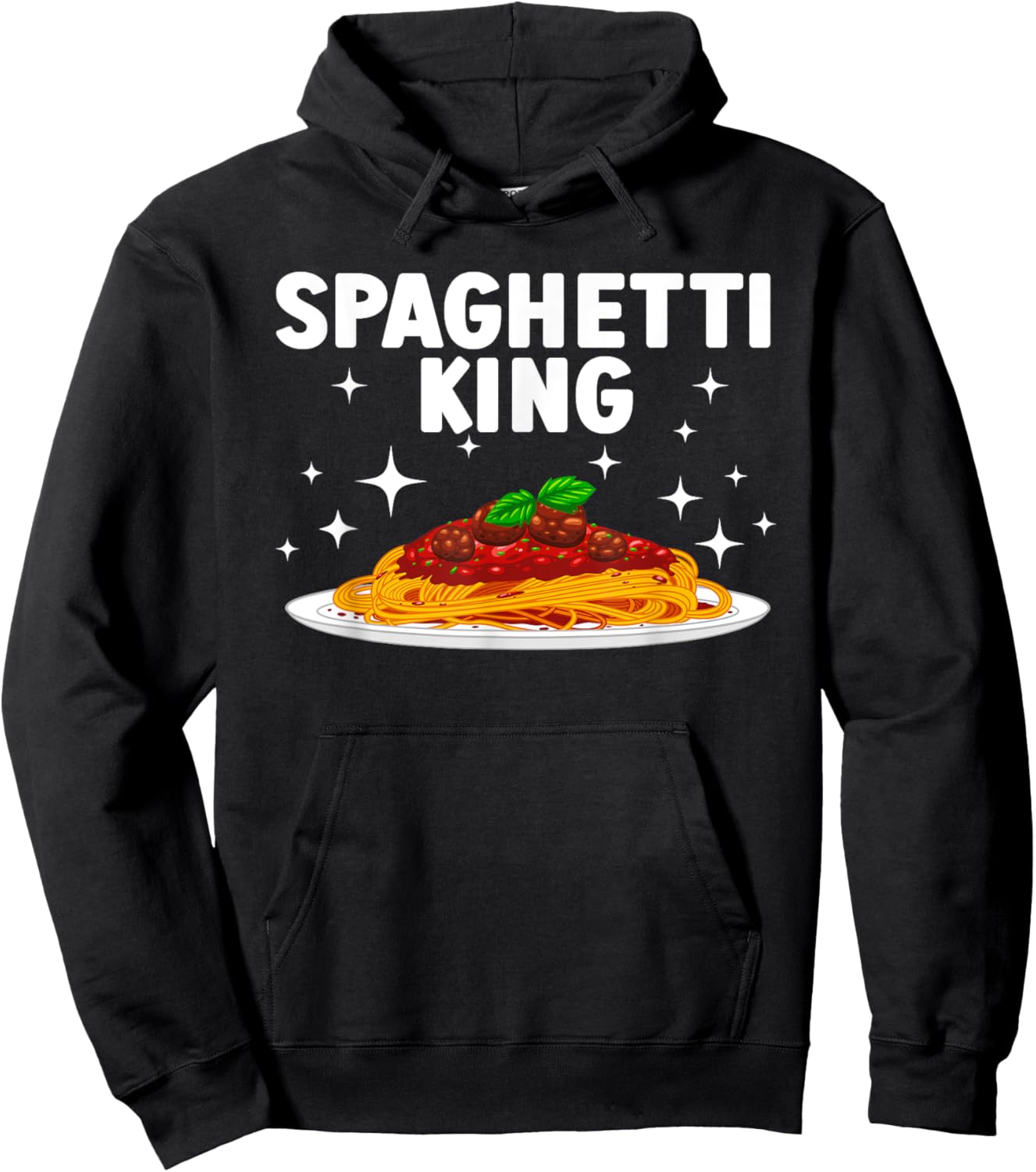 Spaghetti King Design Boys Grandpa Spaghetti Lover Hoodie - Hoodie | Black