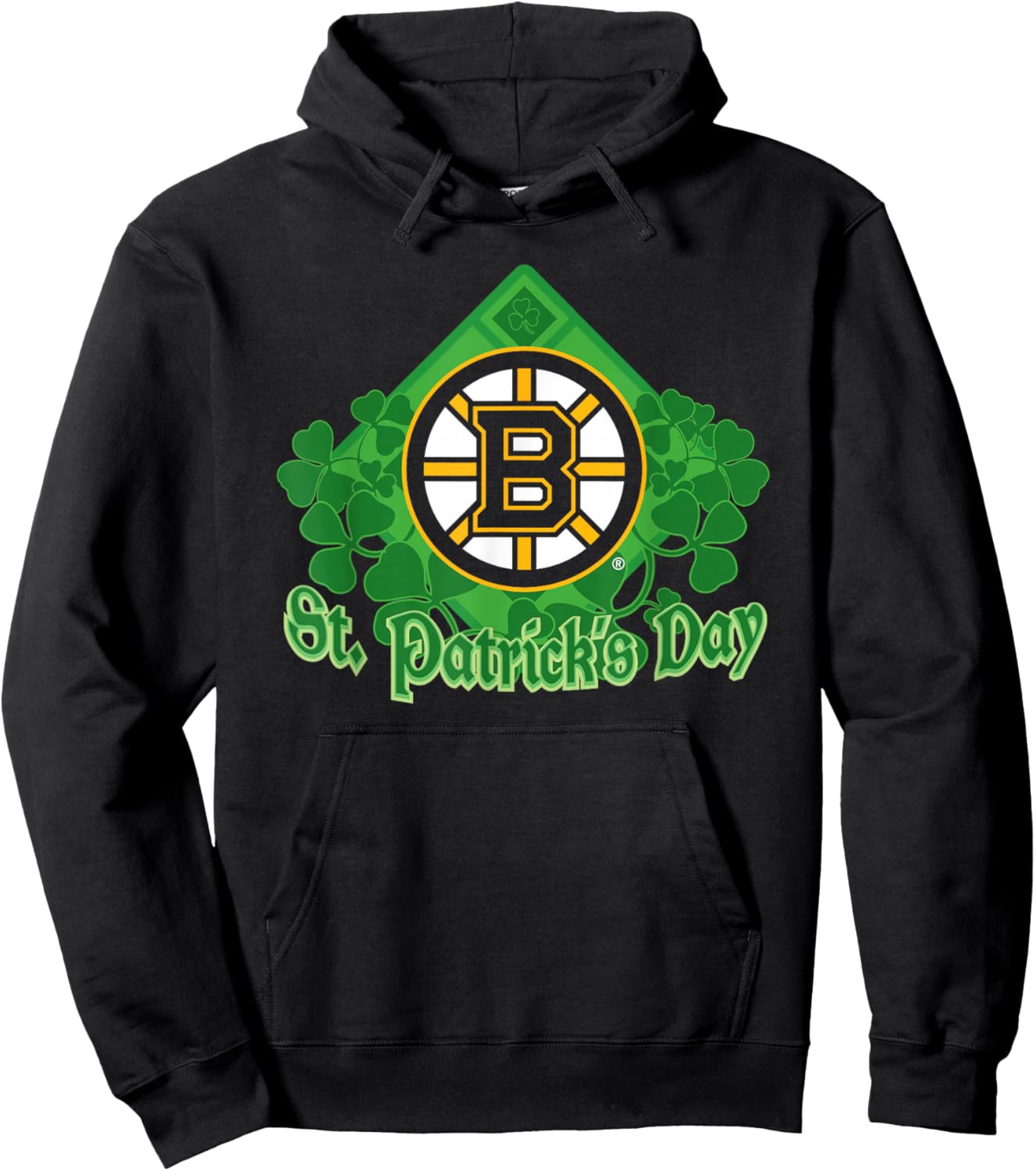 Boston Bruins St. Patrick's Day Black Officially Licensed Hoodie - Hoodie | Black
