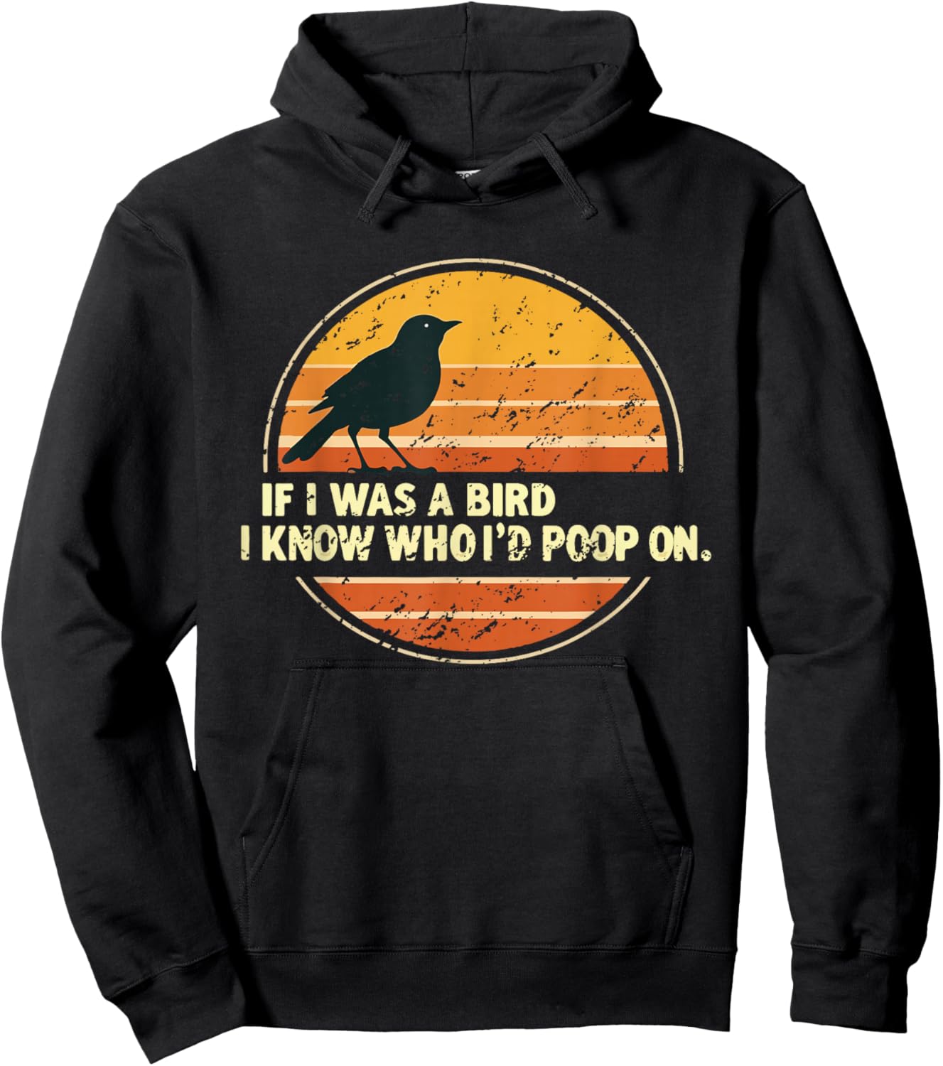 If I Was A Bird I Know Who I'd Poop On Hoodie - Hoodie | Black