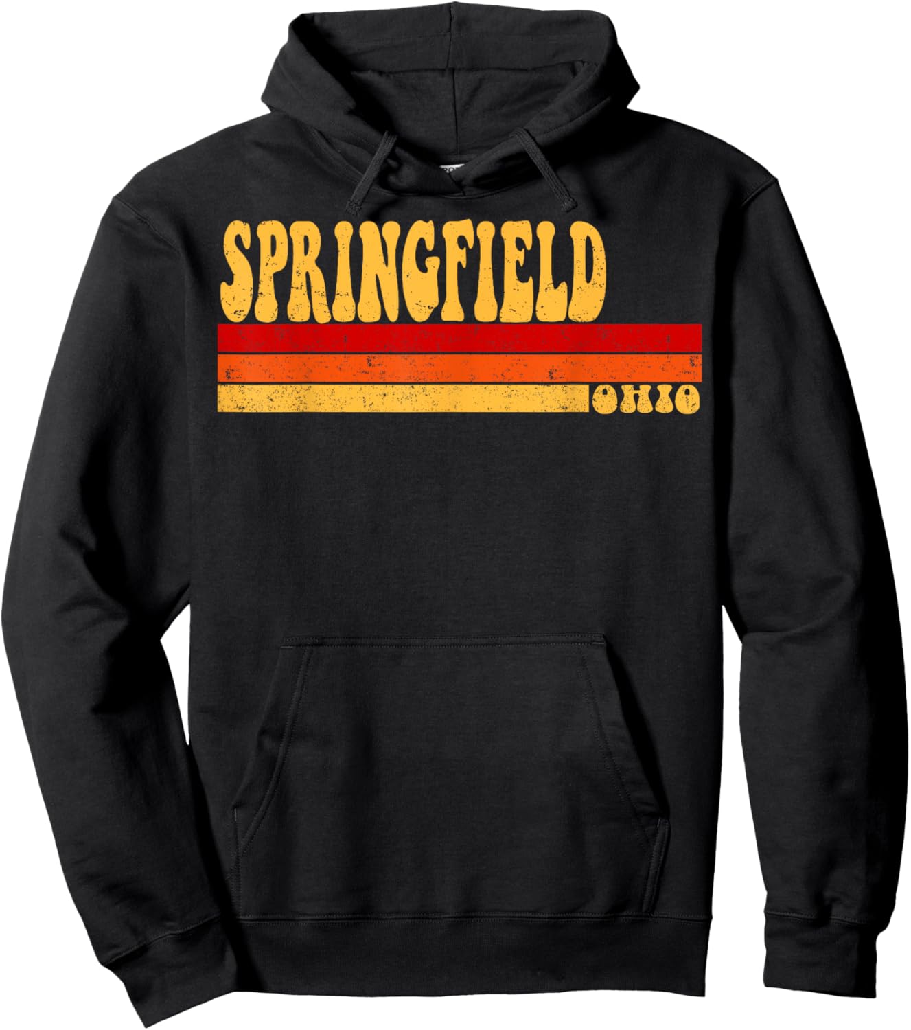 SPRINGFIELD Ohio City Vintage Roots Retro Design 70s 80s Hoodie - Hoodie | Black
