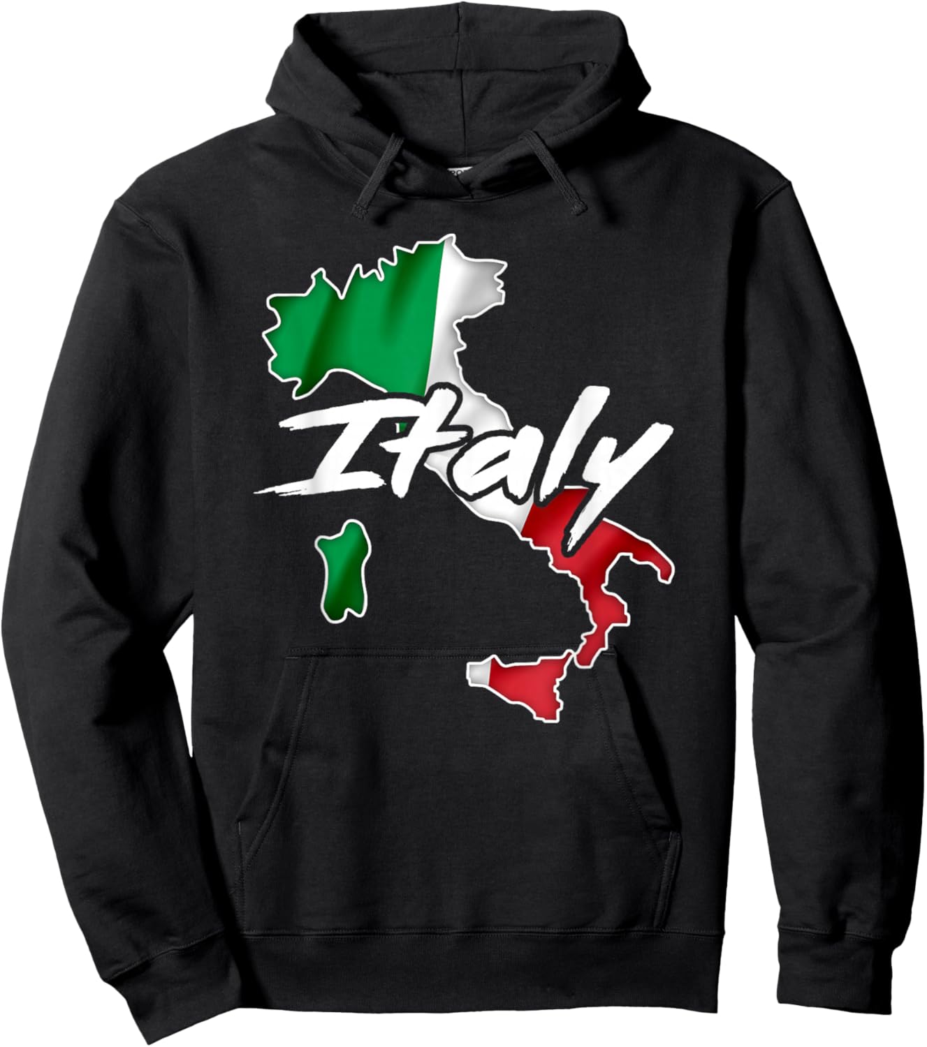 Italy Flag Italian Map Vintage Italia Boys Girls Souvenir Hoodie - Hoodie | Black