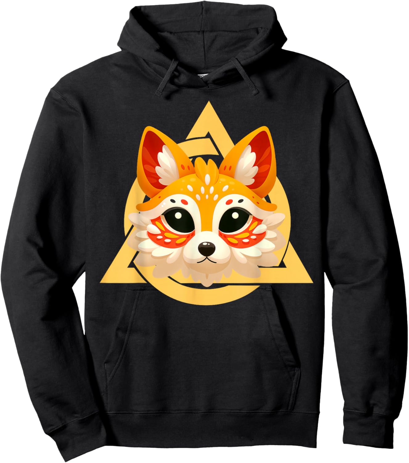 Therian Fox Mask Paws Quadrobics Therianthropy sign Hoodie - Hoodie | Black