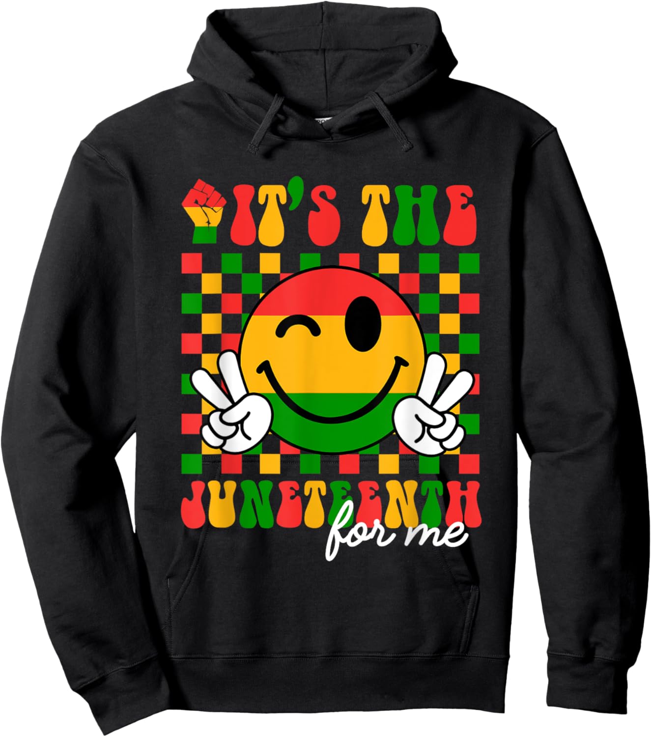 It's The Juneteenth For Me, Free-ish Since 1865 Smile Face Hoodie - Hoodie | Black