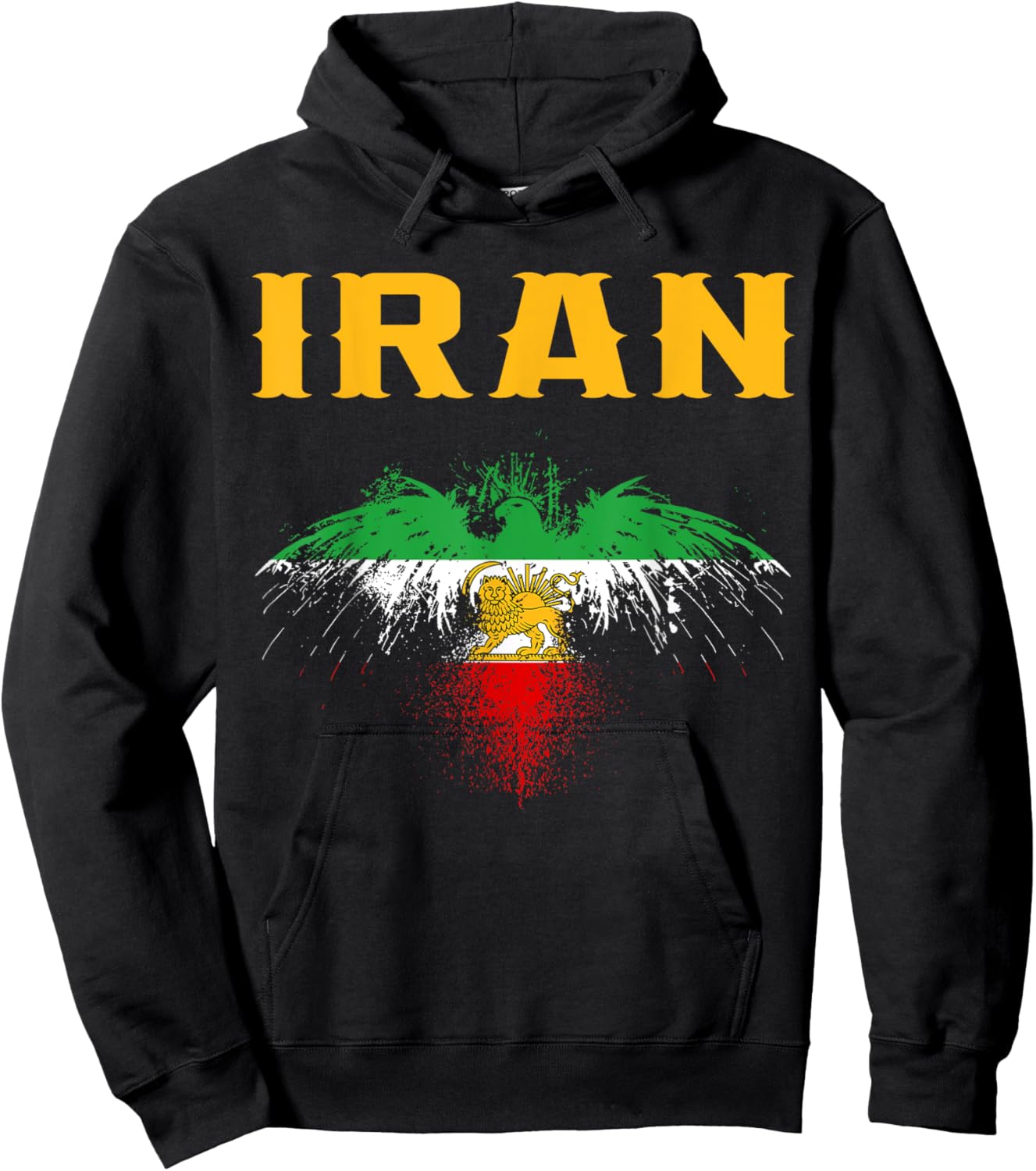 Iran,Iran Lion Sun Flag,Persian,Iran Flag. Hoodie - Hoodie | Black