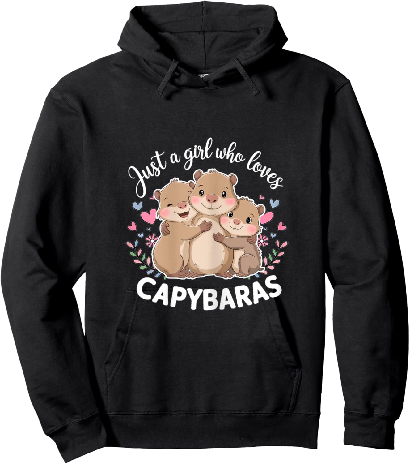 Funny Just A Girl Who Loves Capybaras Cool Capybara Hoodie - Hoodie | Black