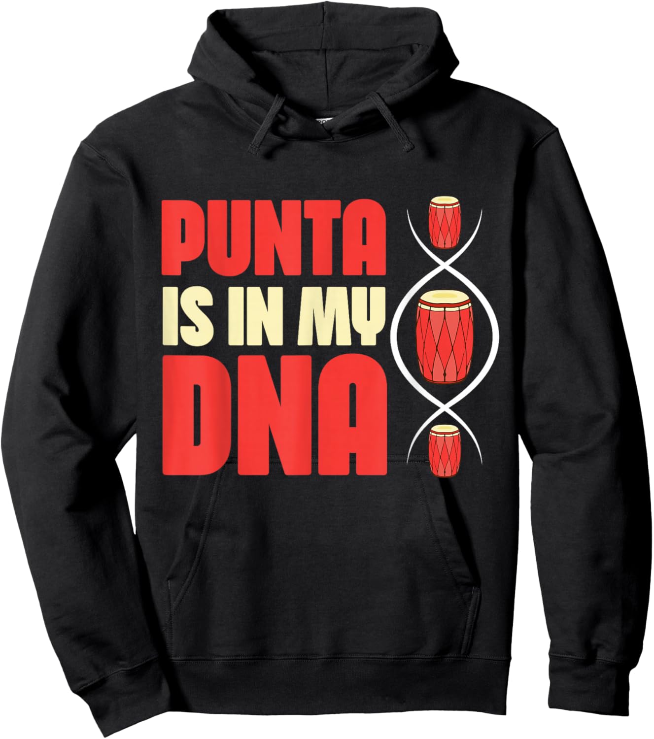 Punta DNA Garifuna Cultural Music Hoodie - Hoodie | Black