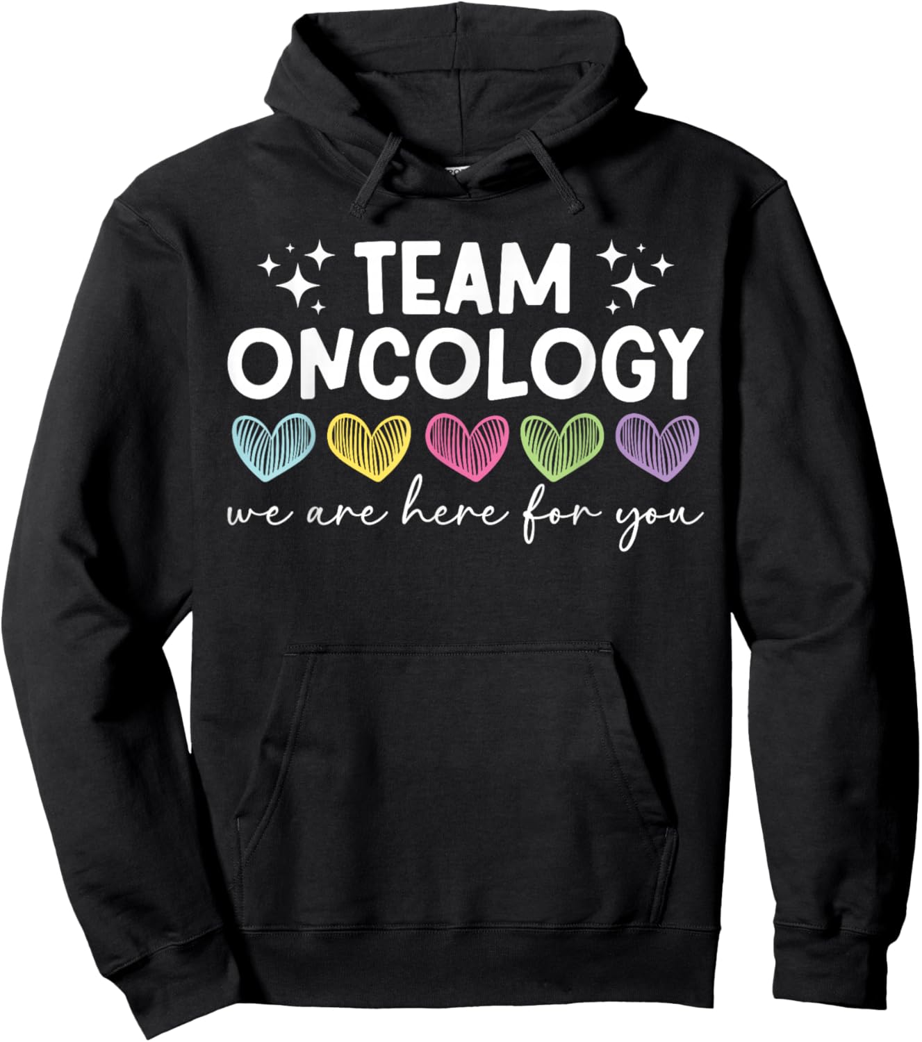 Team Oncology Nurse Squad Oncology Nursing Crew Hoodie - Hoodie | Black