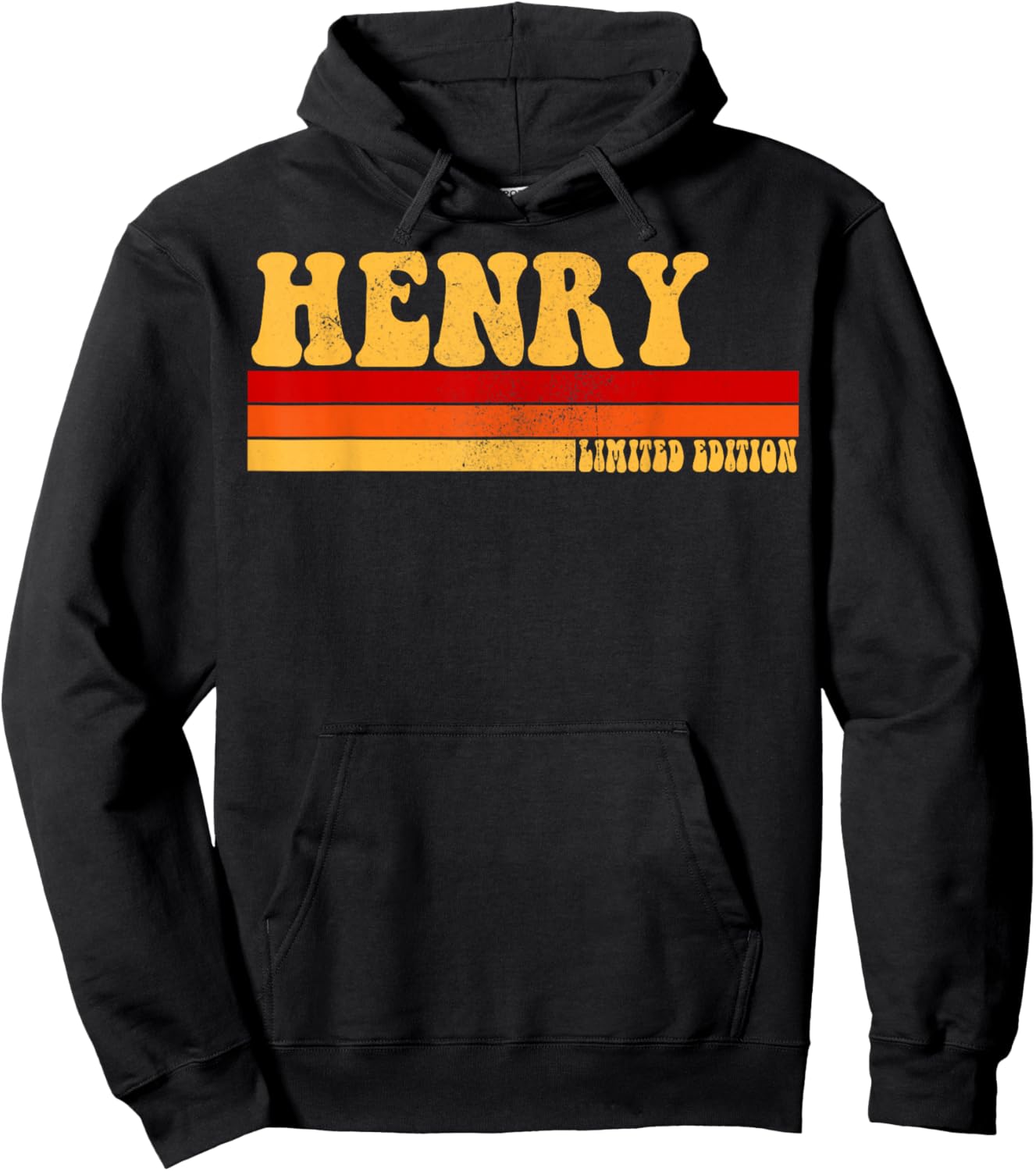 HENRY Name Personalized Idea Men Retro Vintage HENRY Hoodie - Hoodie | Black