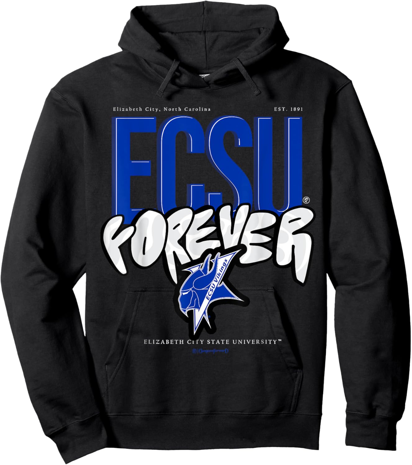 The Yard Essentials - Elizabeth City State - ECSU Forever Hoodie - Hoodie | Black