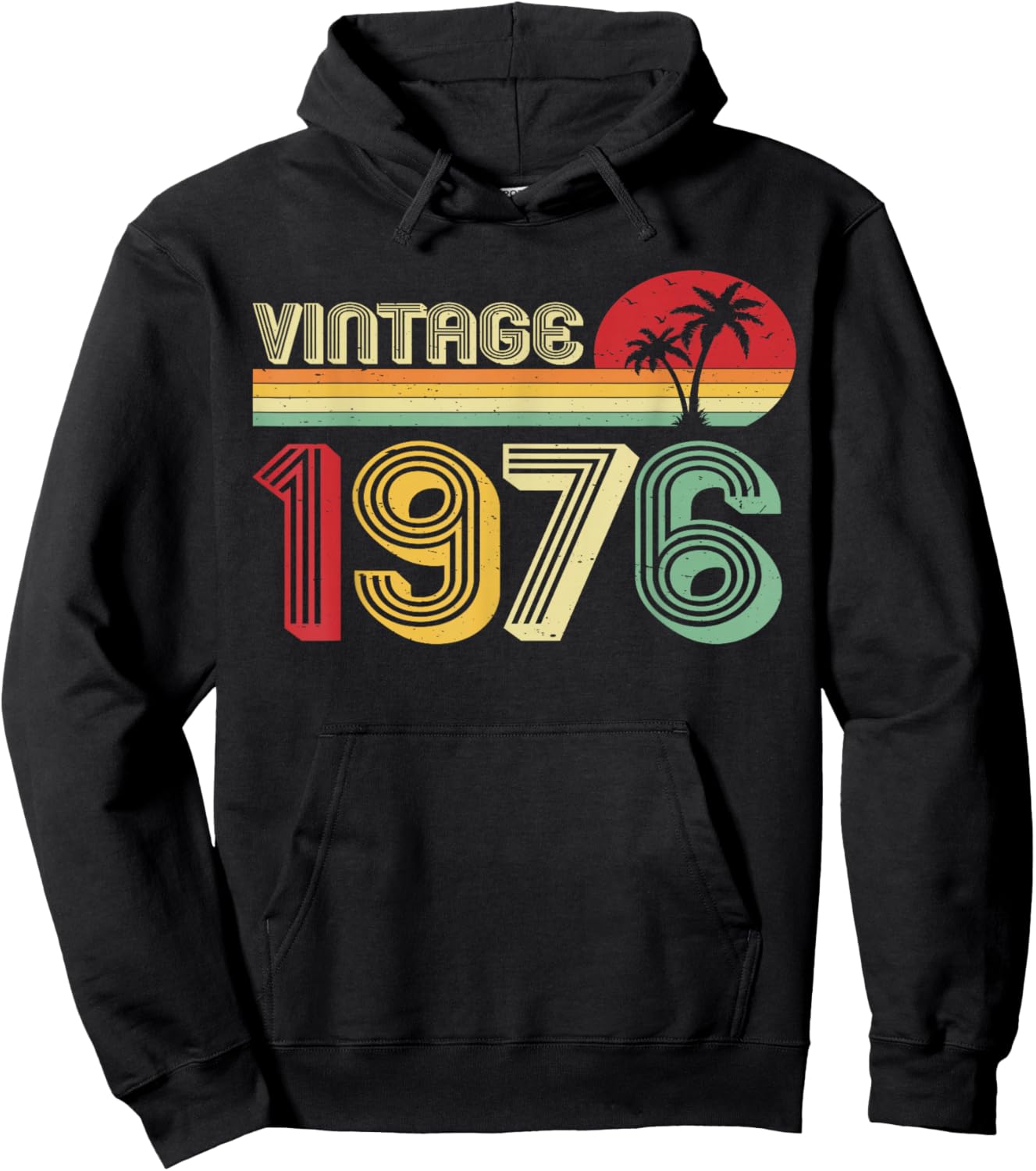 50th Birthday Vintage 76 Classic 50 Years Old Hoodie - Hoodie | Black