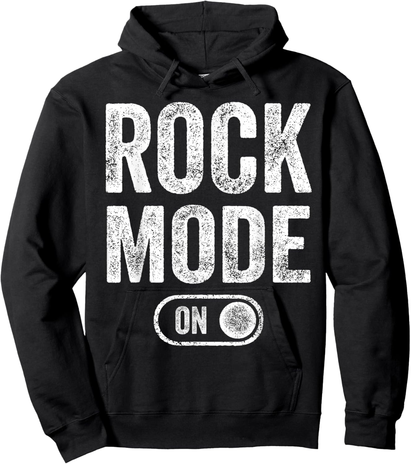 Rock Mode On Funny Rocker Gift Guitar Lover Guitarist Hoodie - Hoodie | Black