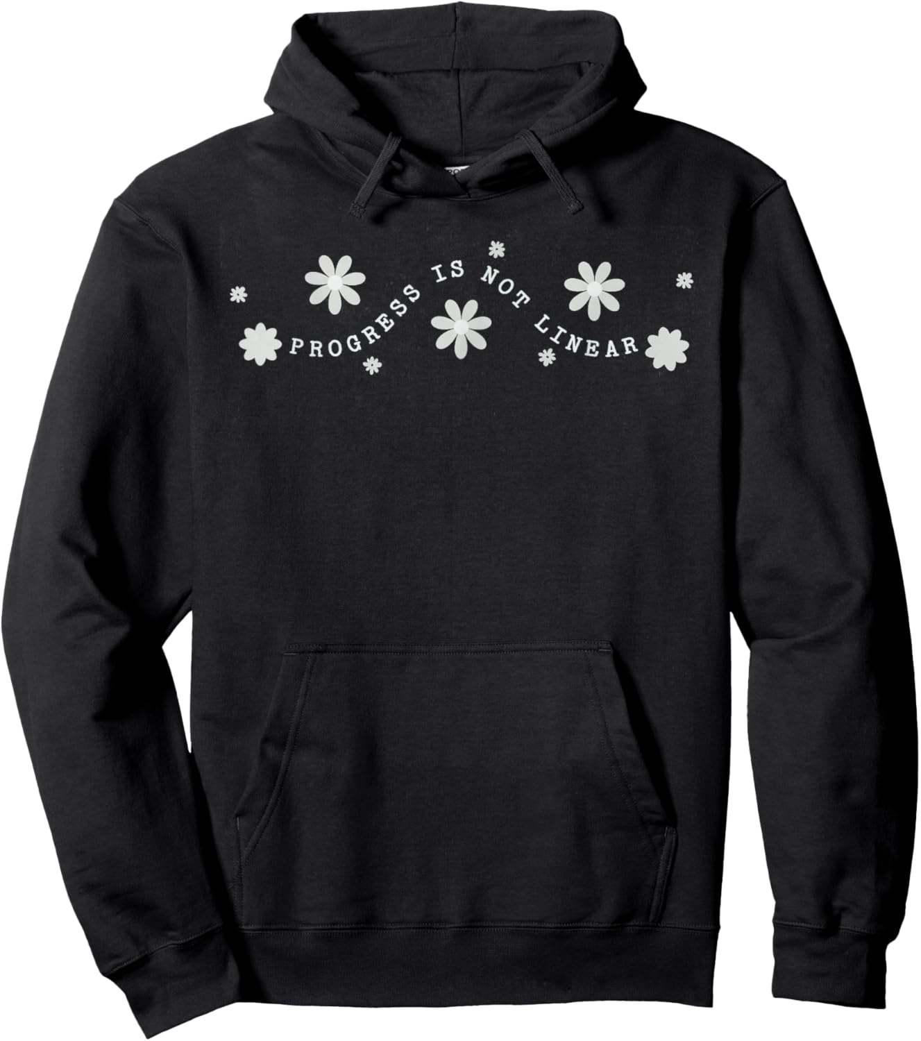 Back To School Special Education Teacher Floral Progress Is Not Linear , Small, Black Hoodie - Hoodie | Black