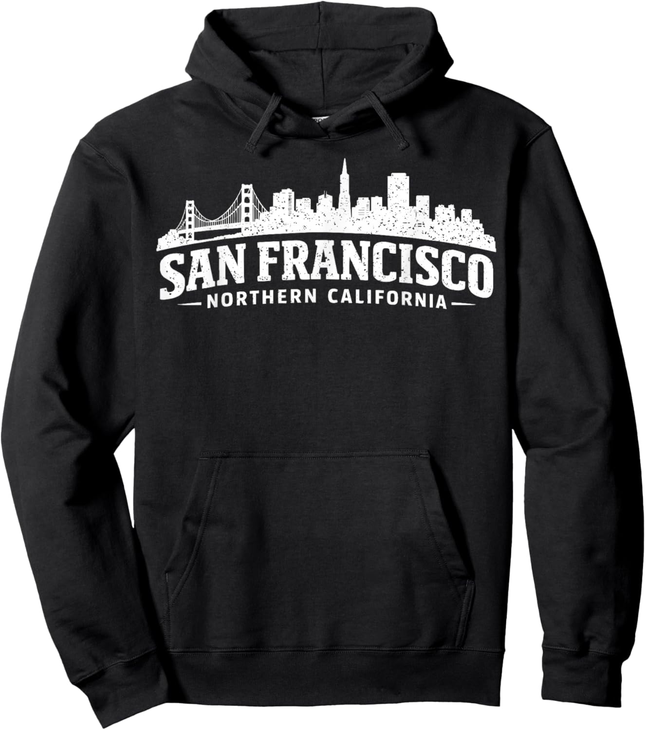 Souvenir de la Ligne d'horizon du Golden Gate Bridge de San Francisco Hoodie - Hoodie | Black