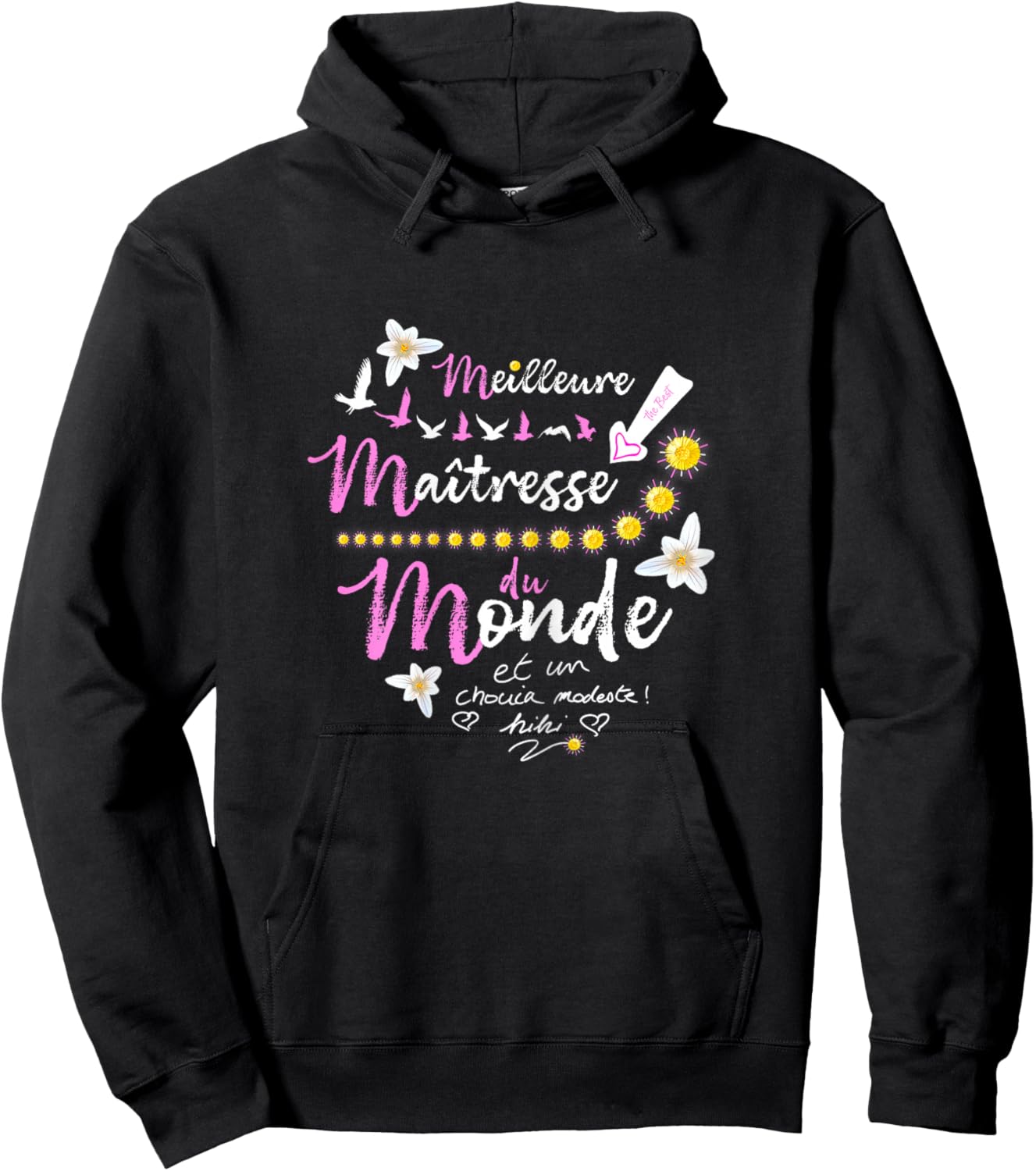 Funny School Teacher Gift Birthday Hoodie - Hoodie | Black