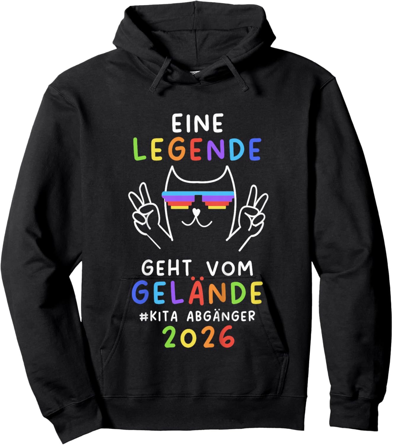 Kinder Kita Abgänger 2026 Kindergarten Geschafft Hoodie - Hoodie | Black