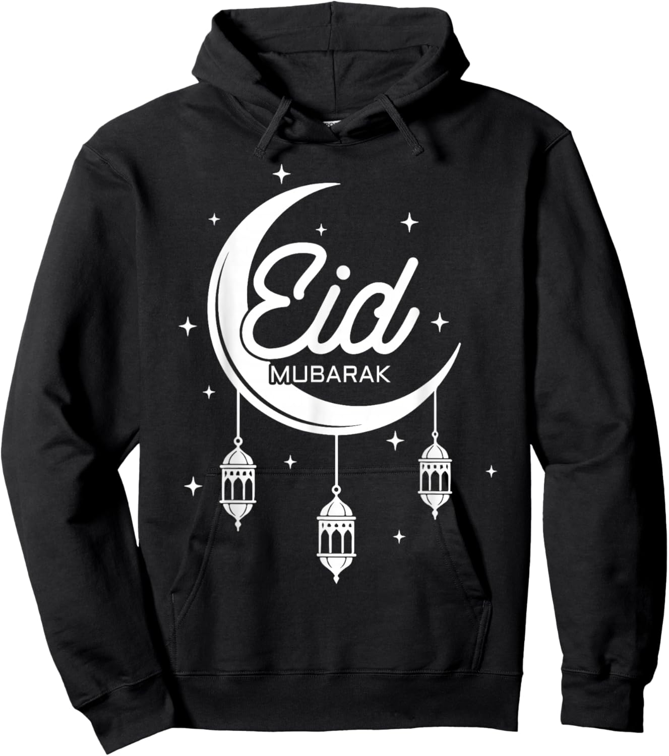 Eid Mubarak Joyeux Ramadan fête Islamique Musulmane Hoodie - Hoodie | Black