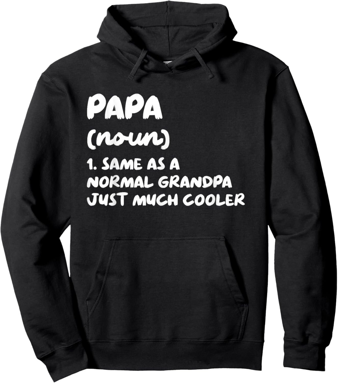Papa Definition Funny Dad Grandpa Hoodie - Hoodie | Black