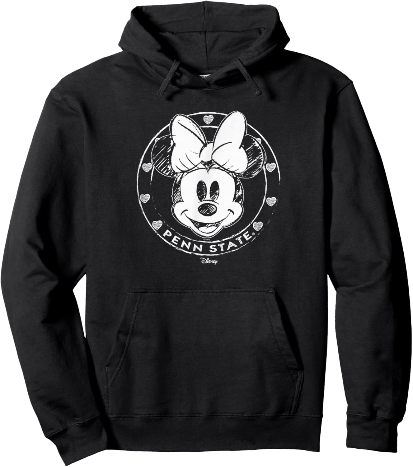 Penn State Nittany Lions Minnie Mouse Sketch Navy Hoodie - Hoodie | Black
