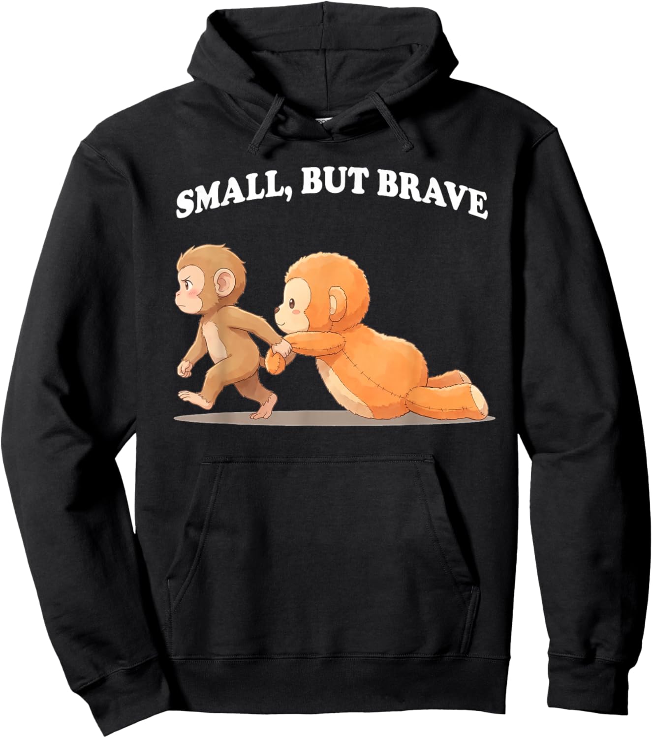 Cute Baby Monkey Punch Brave Punch Kun Hoodie - Hoodie | Black