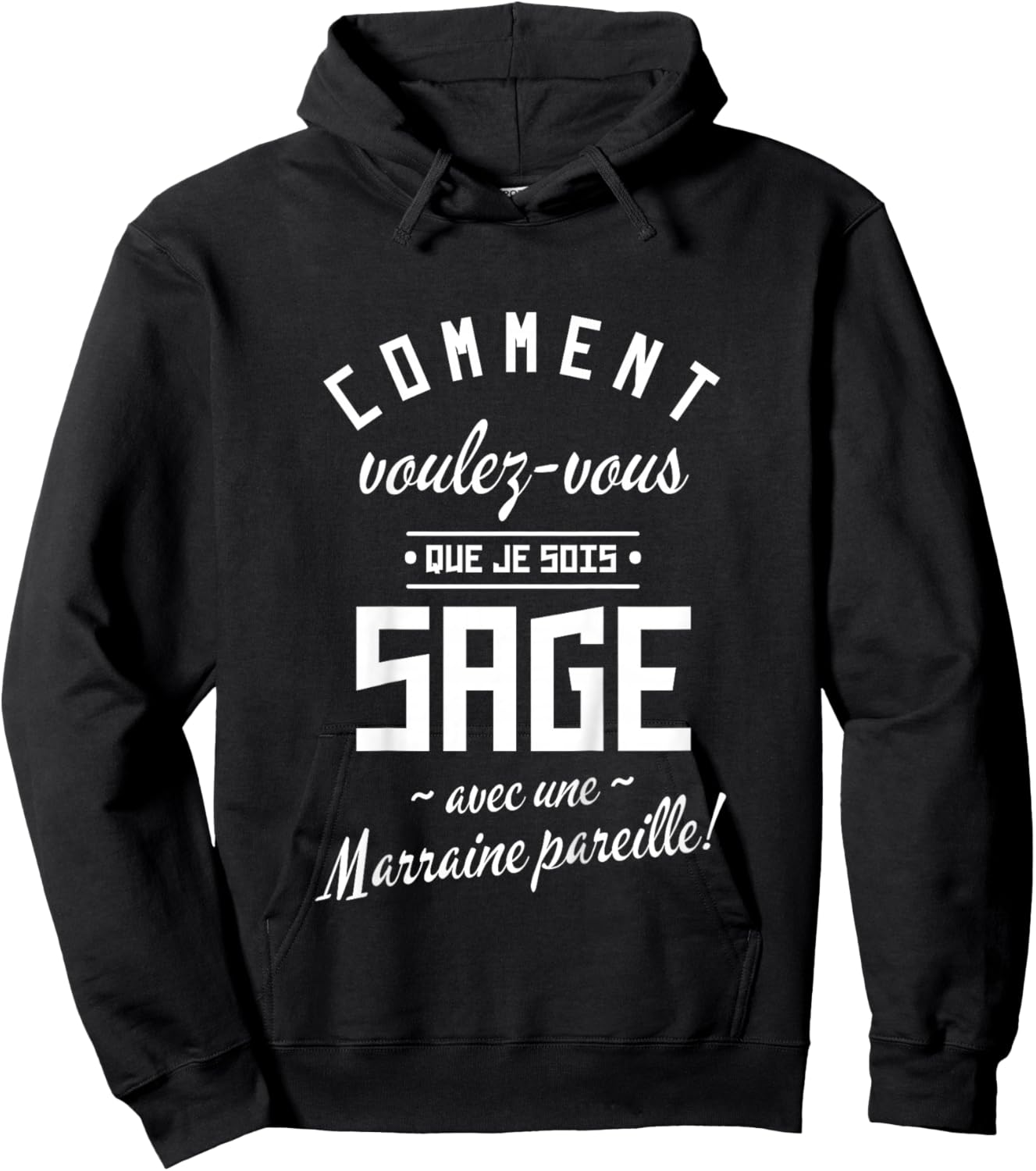 Children's Godmother Godson Sage – Funny Gift Child Hoodie - Hoodie | Black