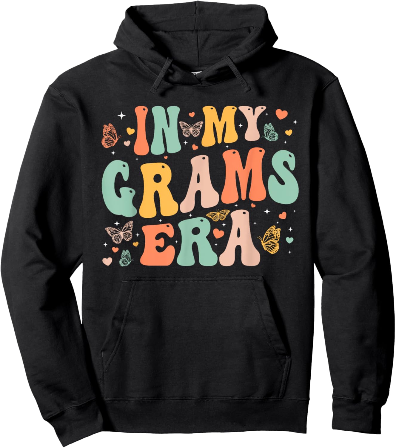 Retro Groovy In My Grams Era Mother's Day Gifts Women Hoodie - Hoodie | Black