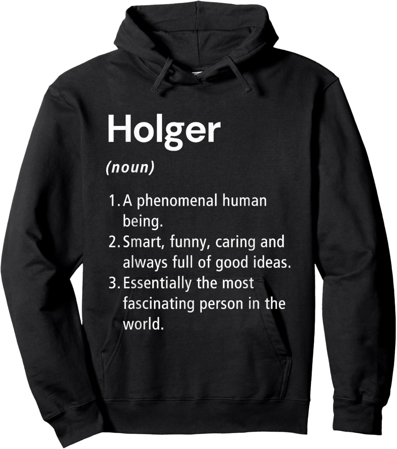 Holger Name Definition Dictionary Hoodie - Hoodie | Black