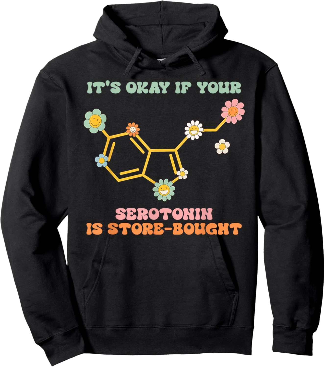 Serotonin. is Store-Bought, Healing, Sympathy Hoodie - Hoodie | Black