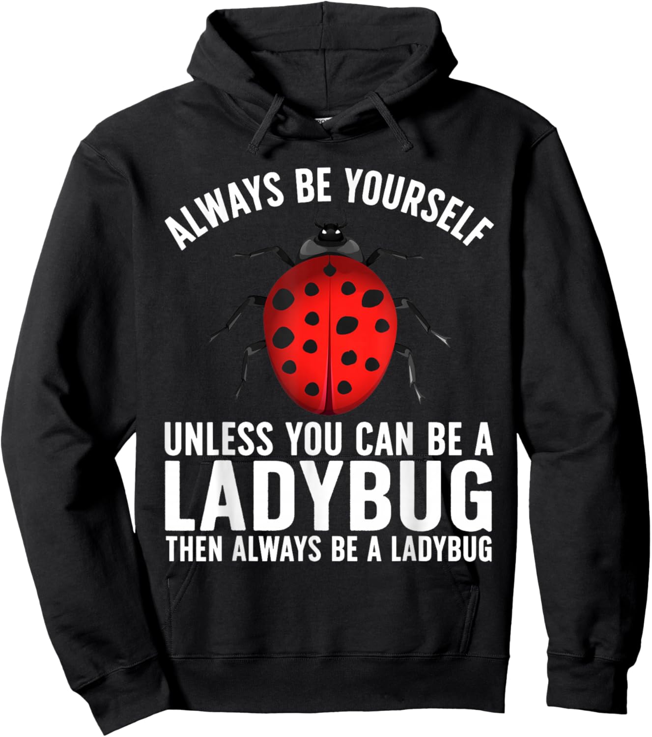 Funny Ladybug Design Women Boys Girls Lady Bug Lover Hoodie - Hoodie | Black