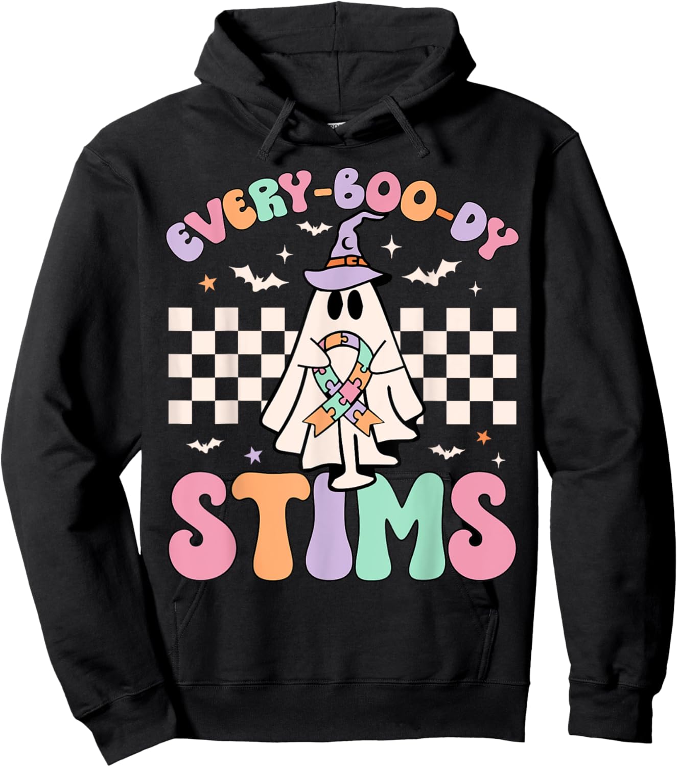 Sped Teacher Halloween Everybody Stims Special Education ABA Hoodie - Hoodie | Black