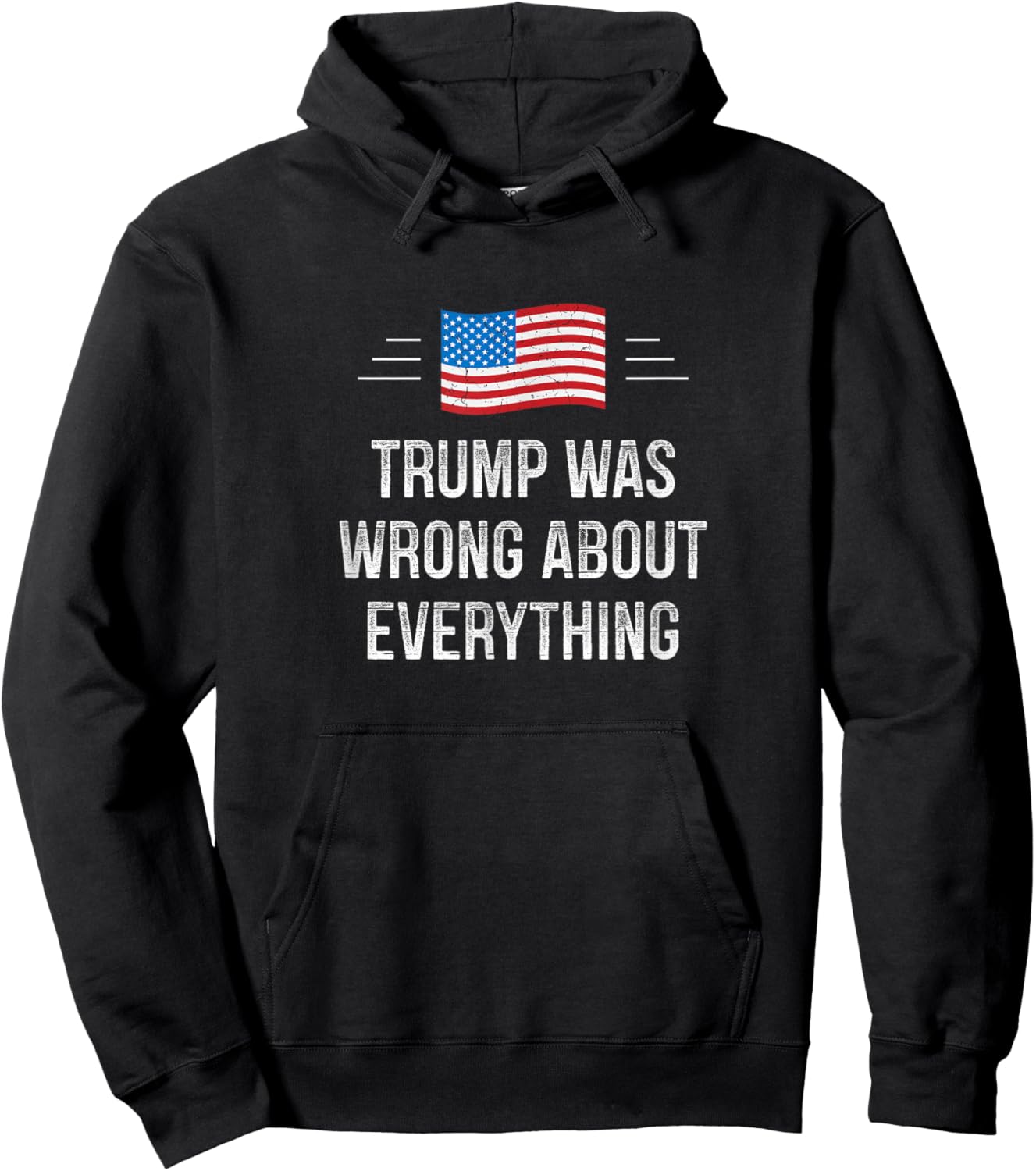 Trump Was Wrong About Everything - Vintage Style Hoodie - Hoodie | Black