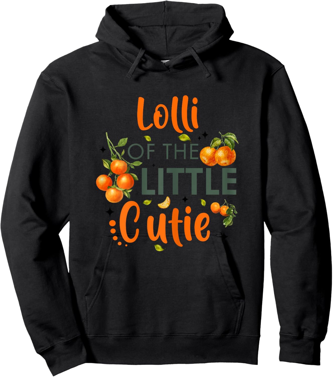 Lolli Of The Little Cutie Orange 1st Birthday Party Hoodie - Hoodie | Black