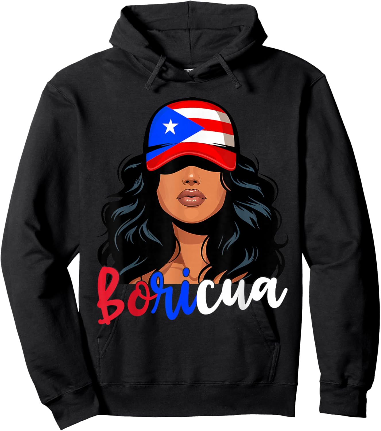 Puerto Rican Girl Puerto Rico Flag Proud Boricua Women Hoodie - Hoodie | Black