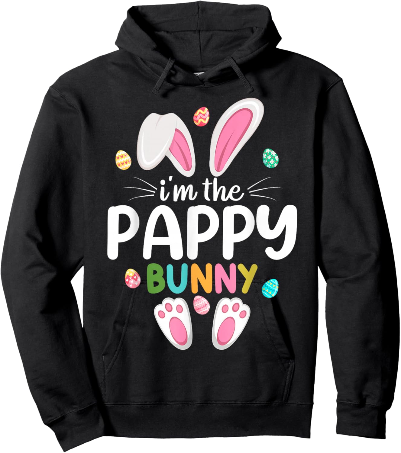 I'm The Pappy Bunny Matching Family Easter Hoodie - Hoodie | Black