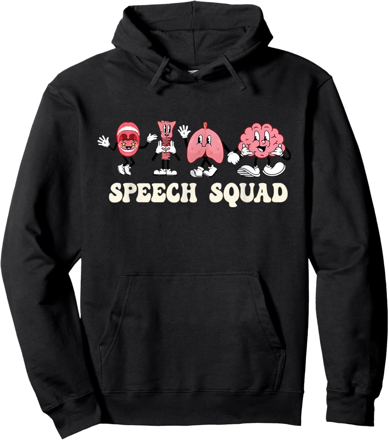 Funny Speech Language Pathologist Speech Squad Therapy Hoodie - Hoodie | Black