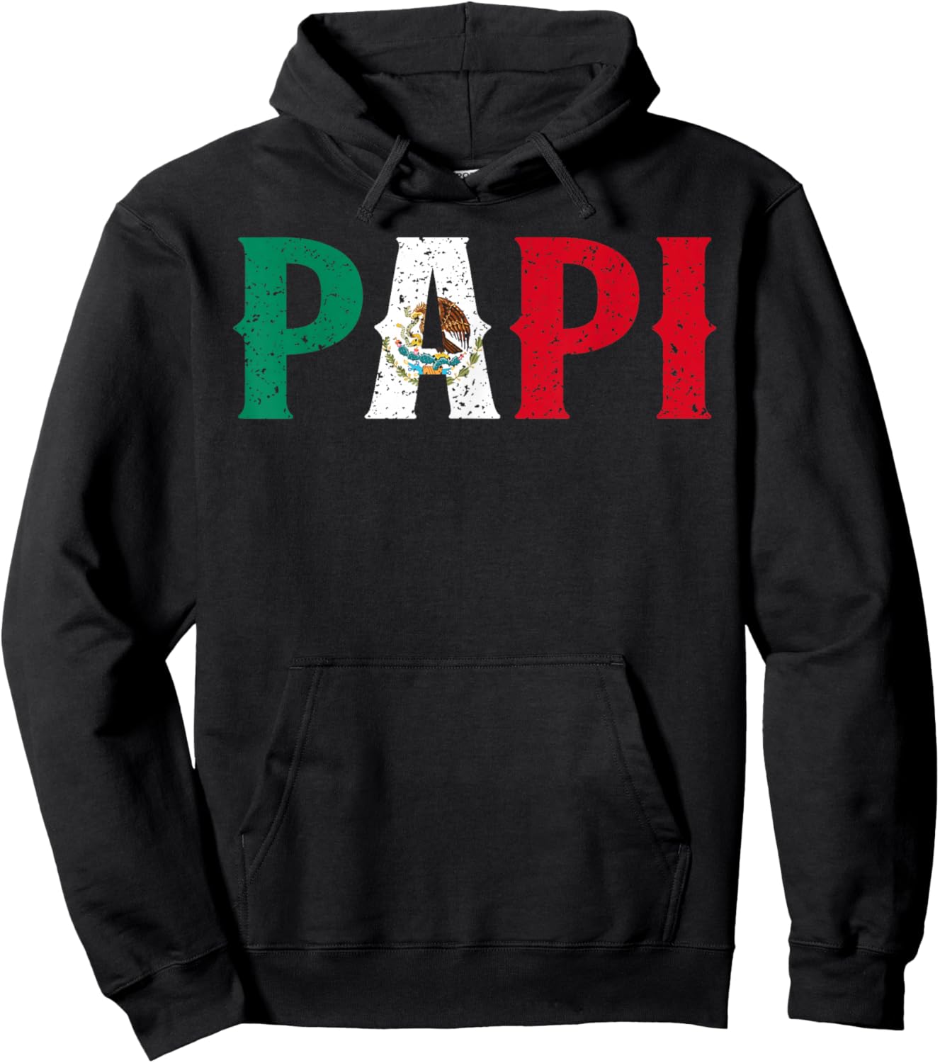 PAPI Mexican Flag Mexico Proud Father's Day Patriotic Pride Hoodie - Hoodie | Black