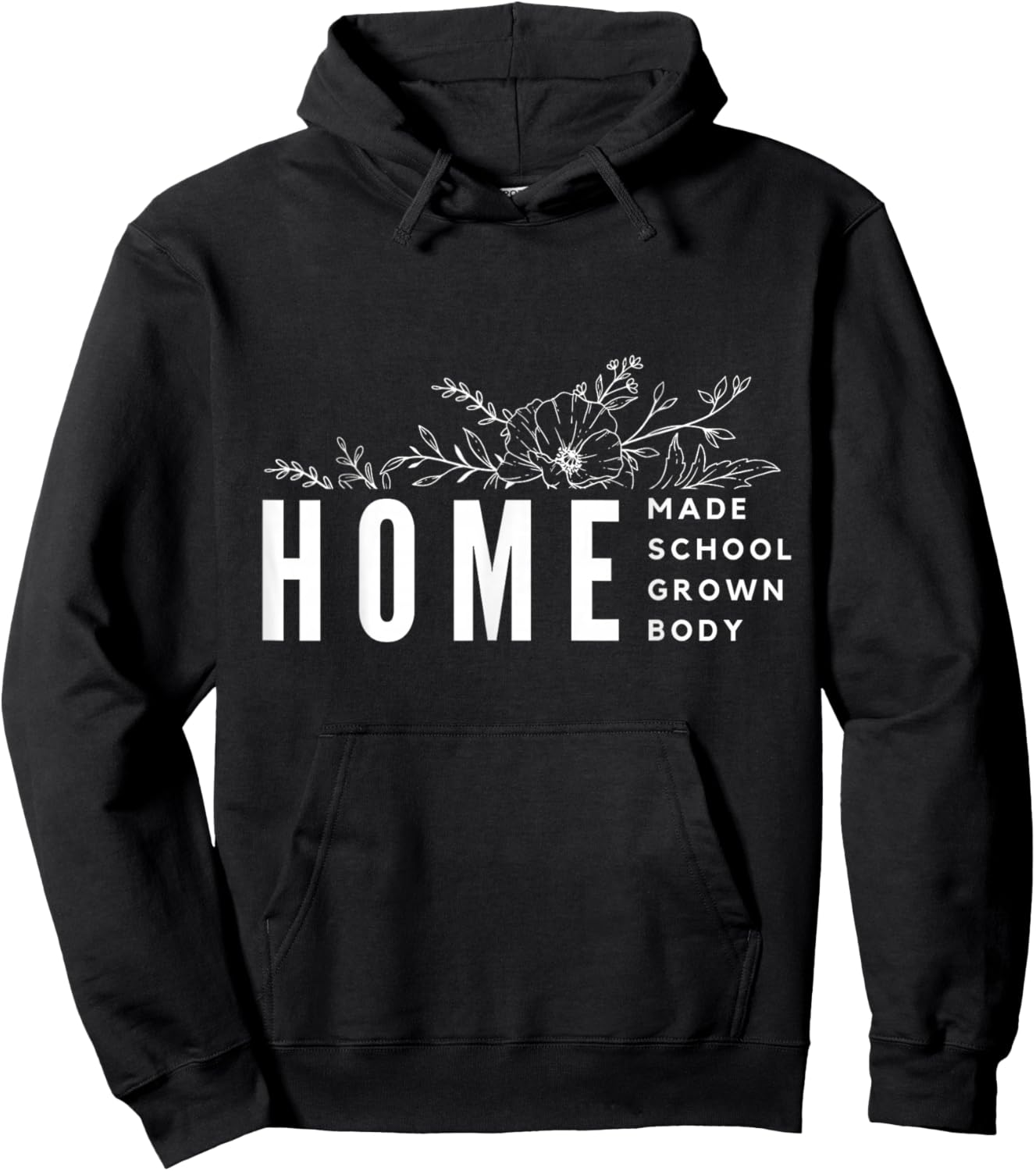 Homebody Homeschool Homemade Homegrown Gift Mom Crunchy Hoodie - Hoodie | Black