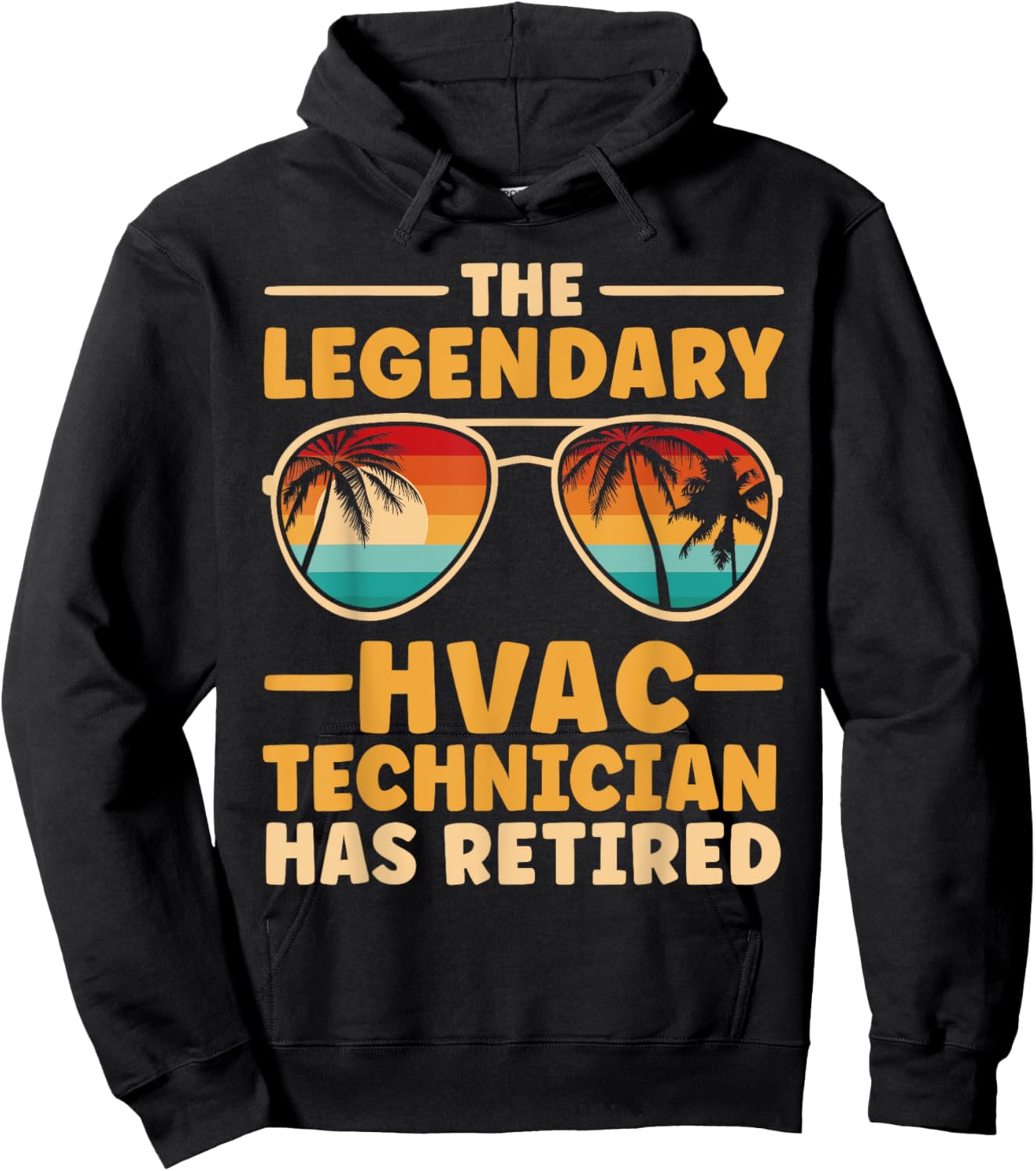 Retired HVAC Technician Retirement Hoodie - Hoodie | Black