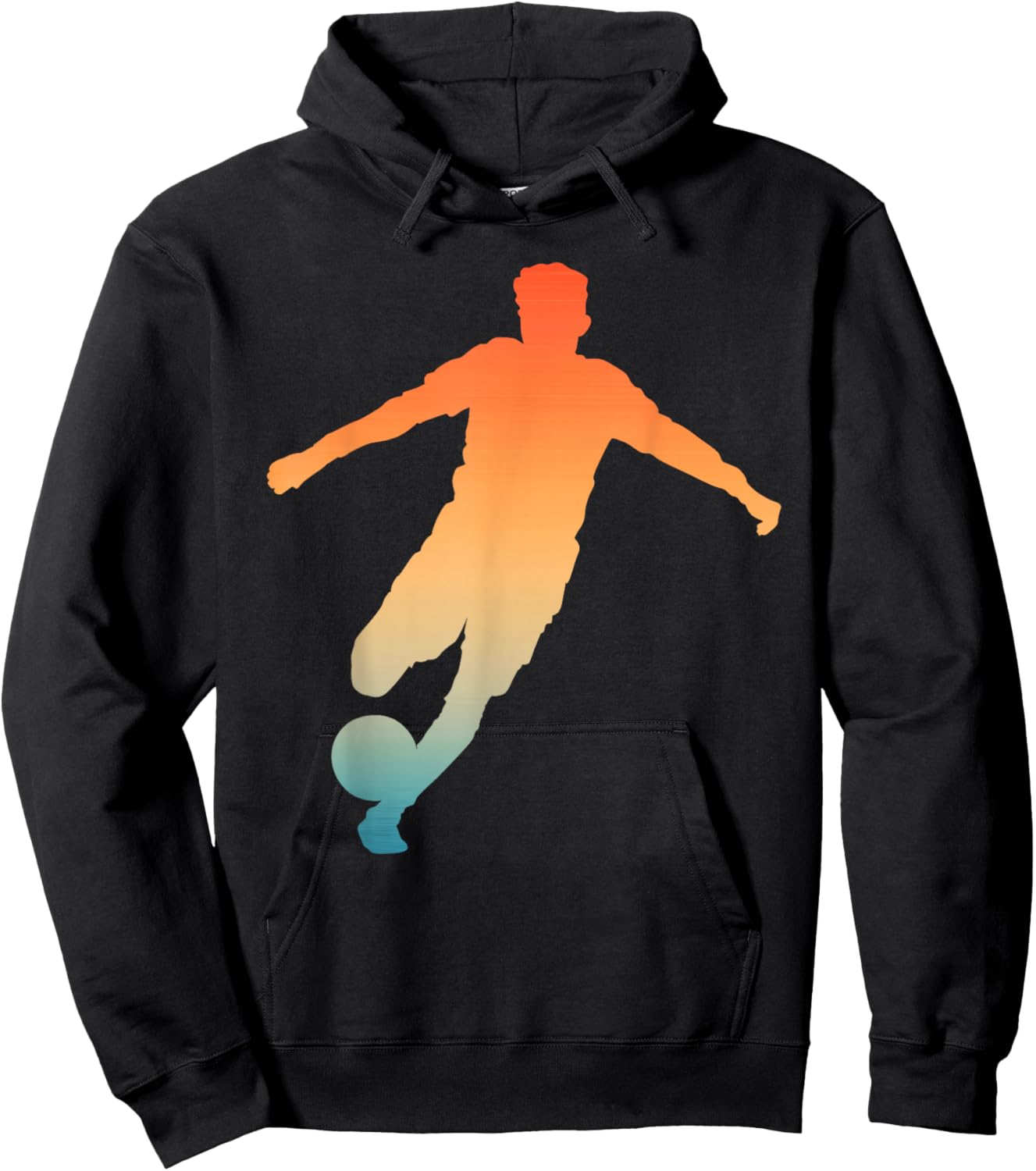 Silhouette Soccer Player Goalkeeper Lover Soccer Boy Hoodie - Hoodie | Black