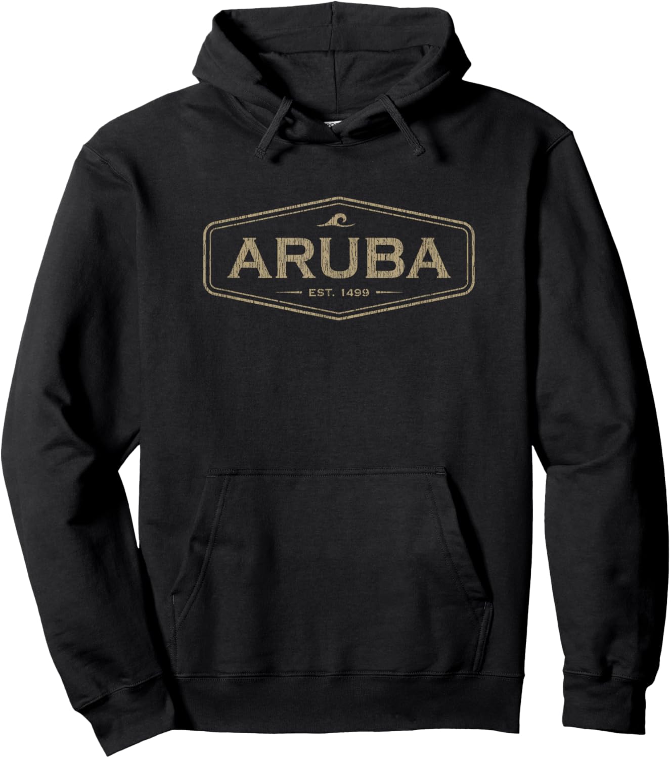 Aruba Est 1499 Throwback Souvenir Vintage Hoodie - Hoodie | Black
