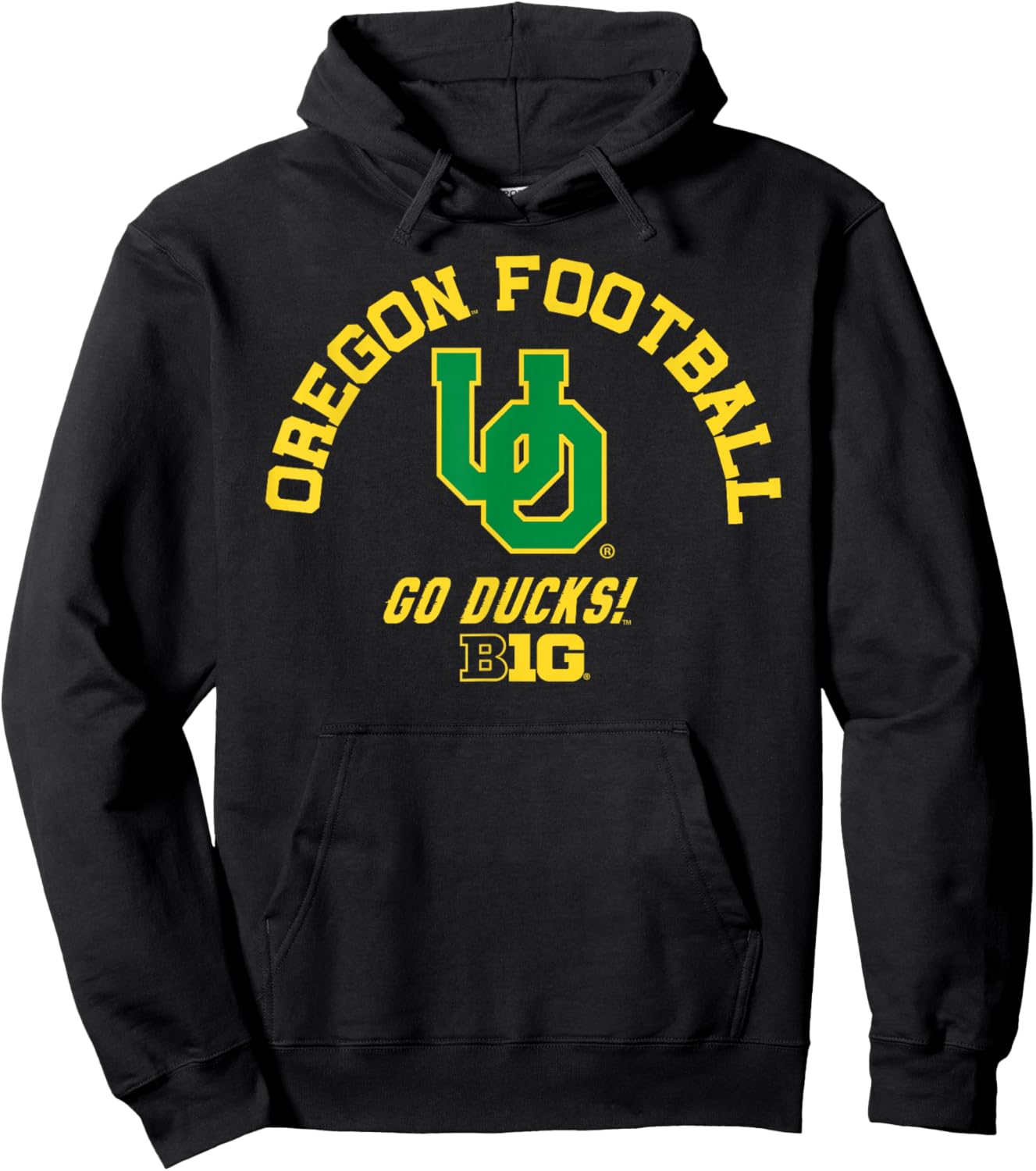 Oregon Ducks Big 10 Football Officially Licensed Hoodie - Hoodie | Black