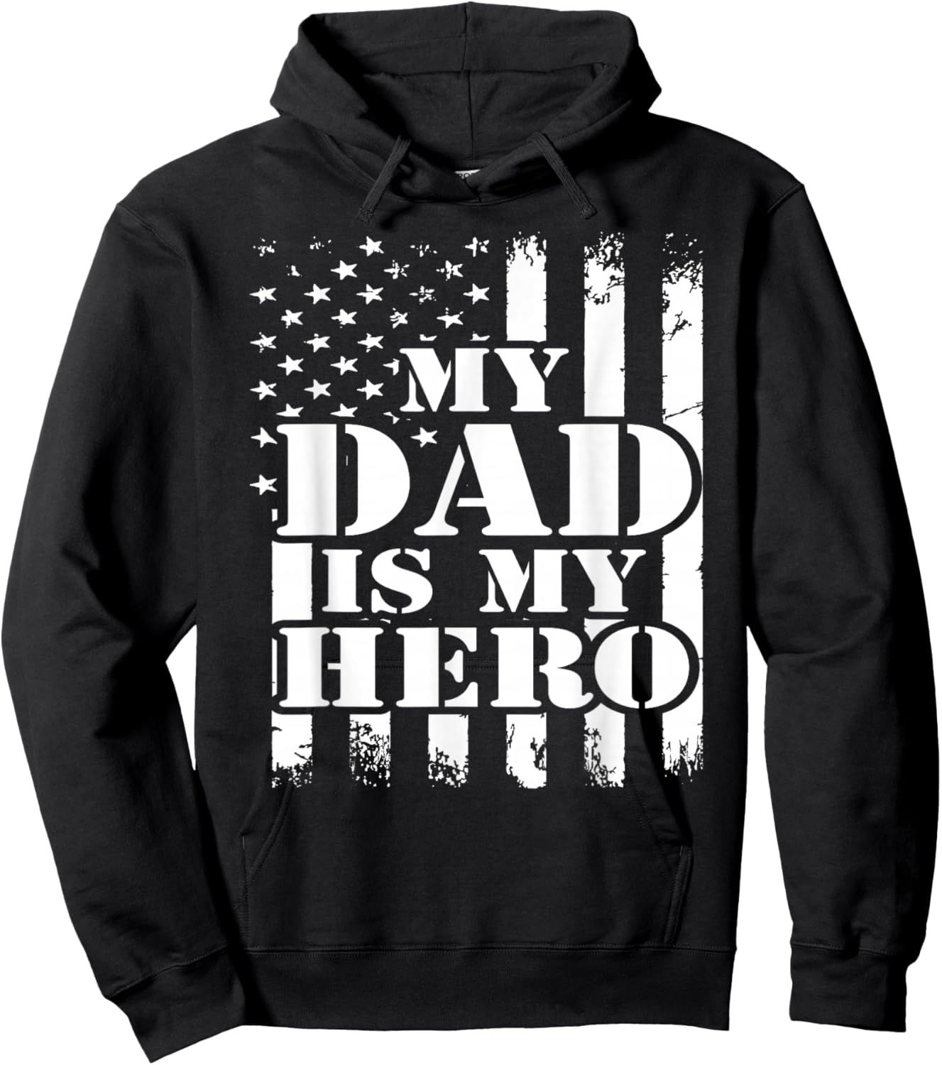 My Dad is My Super Hero Daddy Pa Fathers Day Hoodie - Hoodie | Black