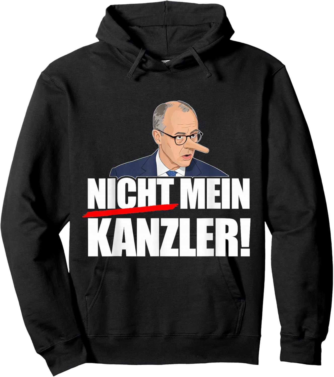 Nicht Mein Kanzler Meme Pinocchio Meme Hoodie - Hoodie | Black
